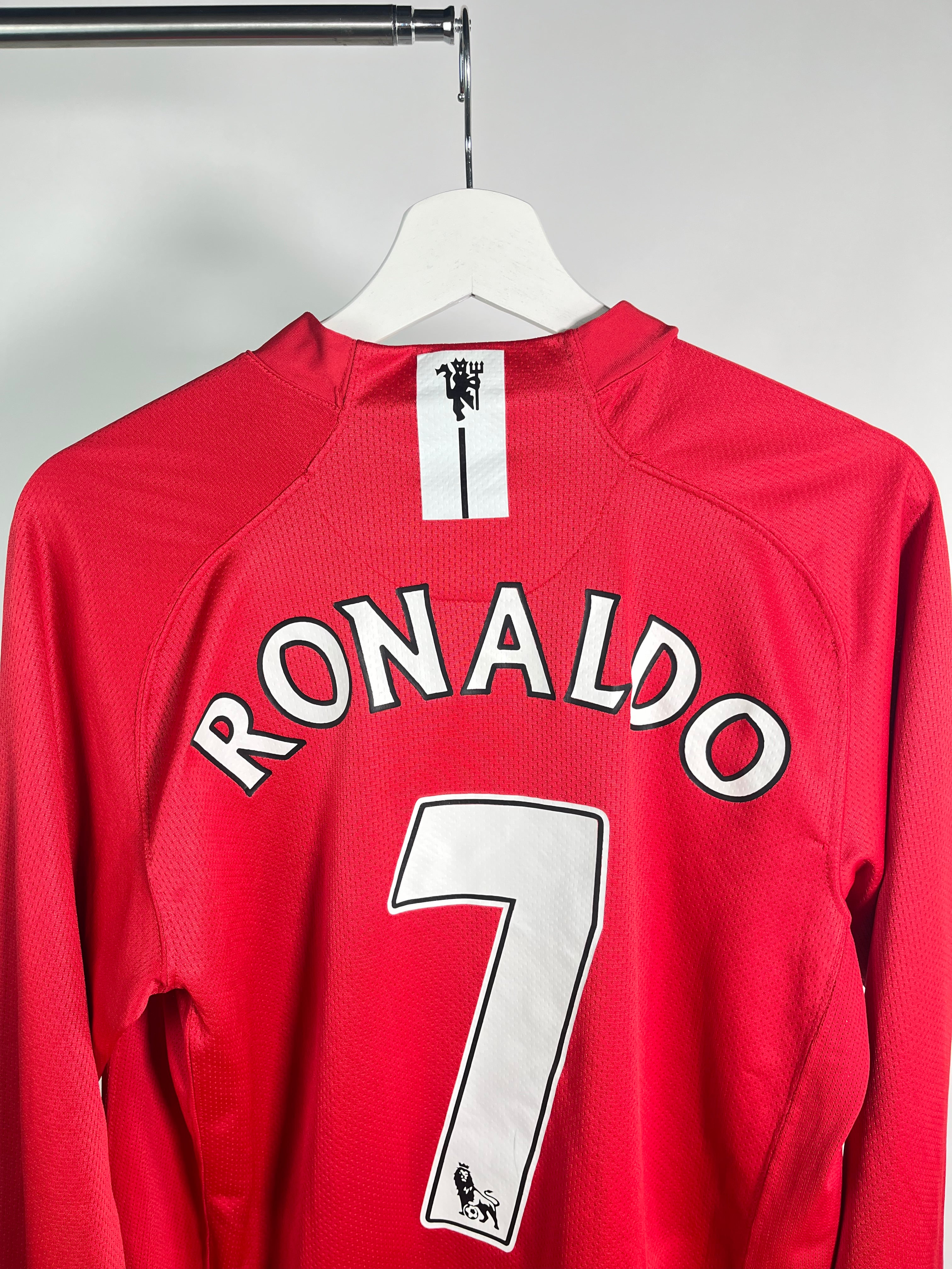 Jersey Manchester United Local 2008 2009 Manga Larga Cristiano Ronaldo (M)