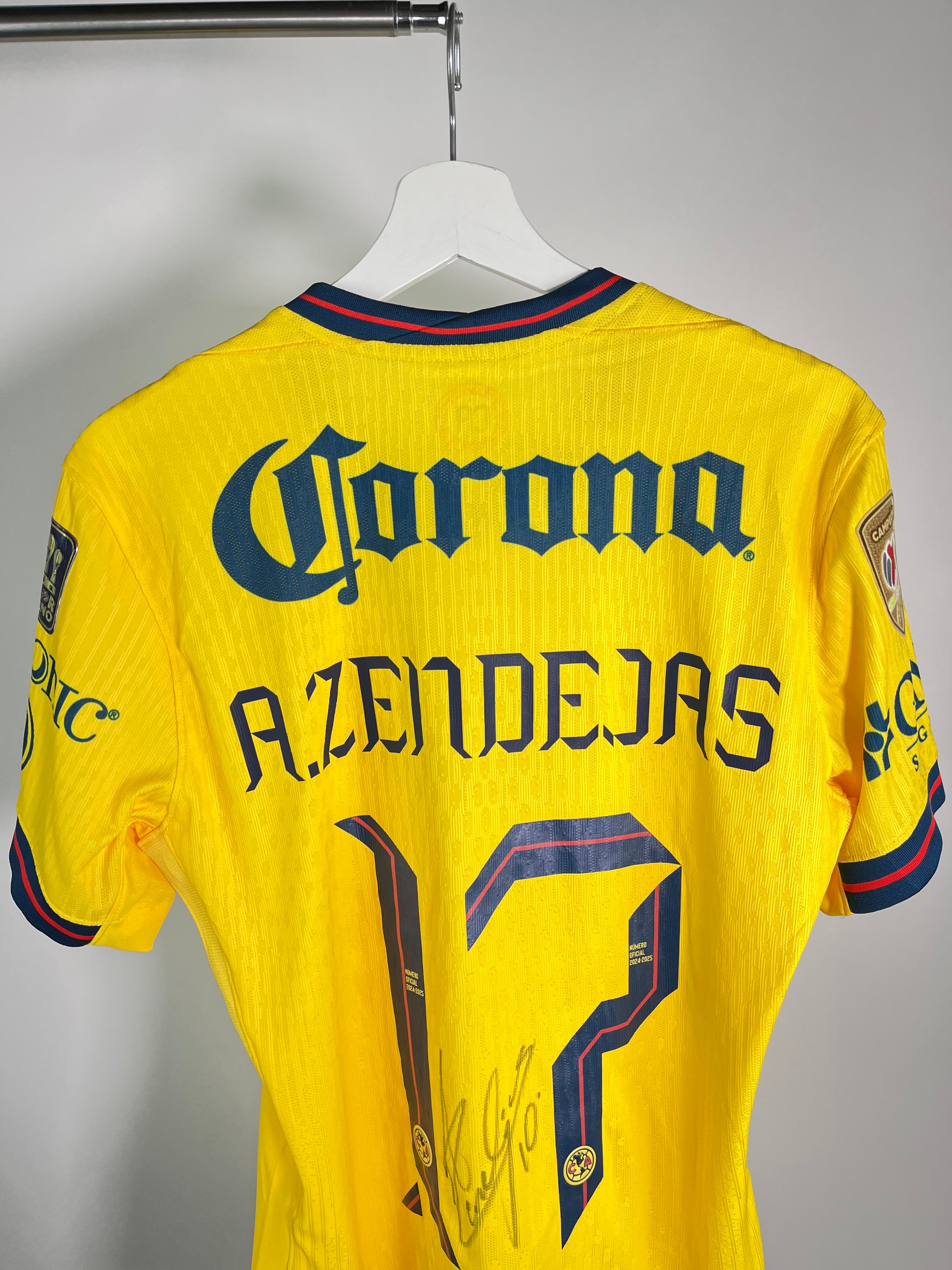 Jersey Club América Local 2024 2025 Match Worn Autografiada Alejandro Zendejas (M)