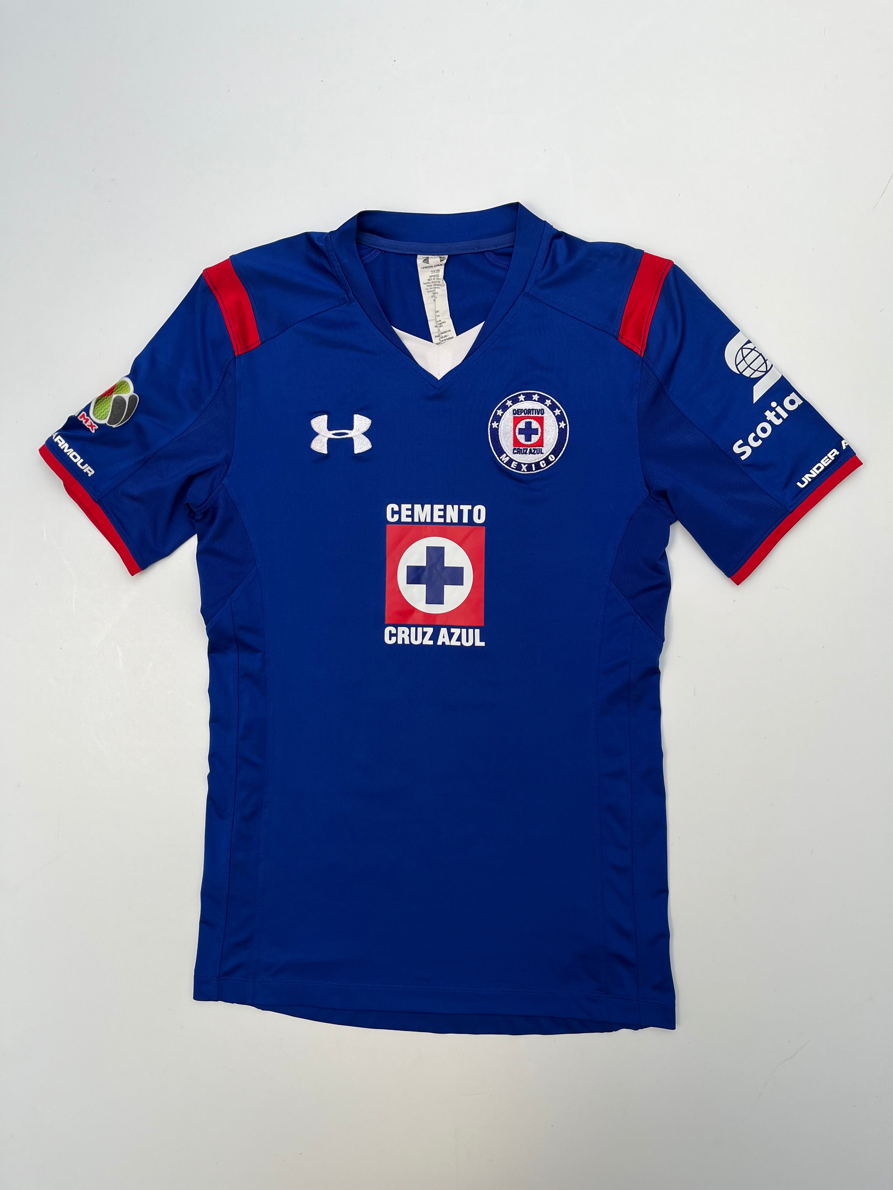 Jersey Cruz Azul Local 2014 2015 Match Worn Joao Rojas (S)