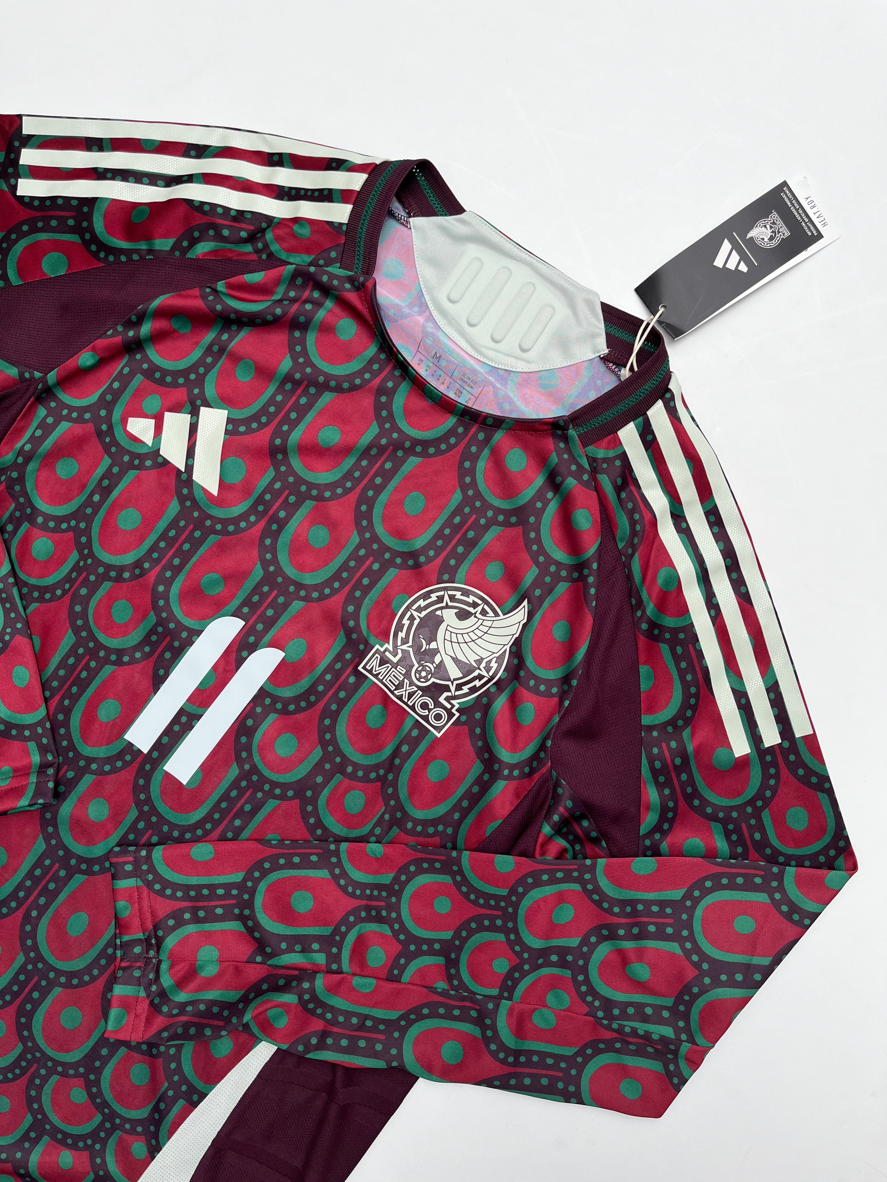 Jersey México Local 2024 2025 Versión Jugador Manga Larga Santiago Giménez (M)