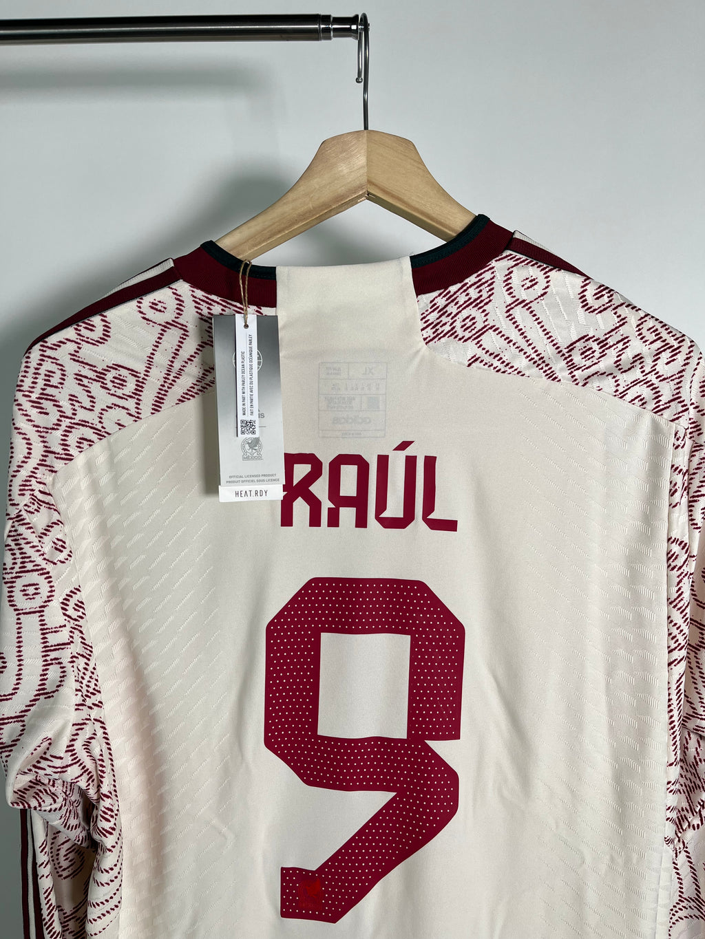 Jersey México Visita 2022 2023 Versión Jugador Manga Larga *C/Etiquetas* Raúl Jiménez  (XL)