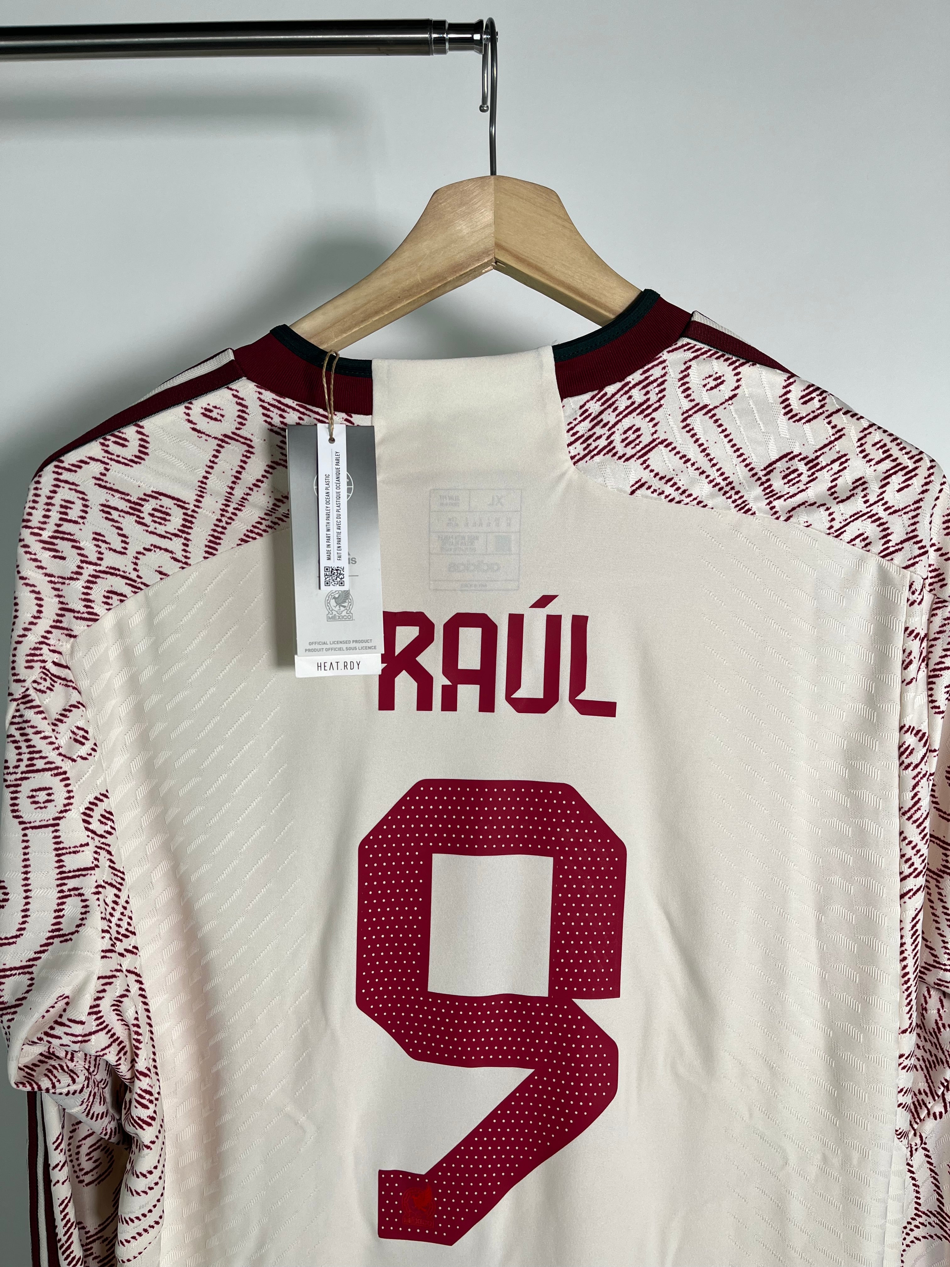 Jersey México Visita 2022 2023 Versión Jugador Manga Larga *C/Etiquetas* Raúl Jiménez  (XL)