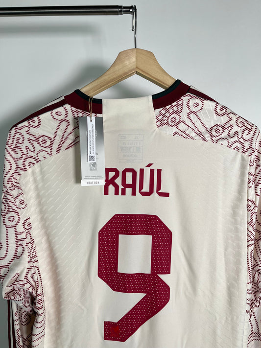 Jersey México Visita 2022 2023 Versión Jugador Manga Larga *C/Etiquetas* Raúl Jiménez  (XL)