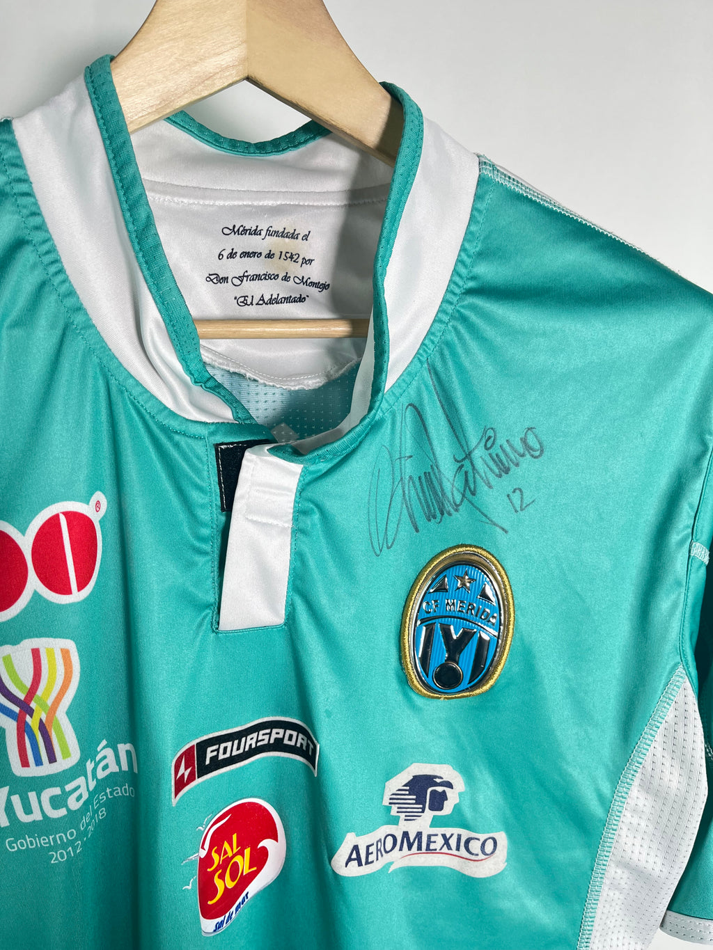 Jersey Merida Visita 2016 2017 Match Worn Autografiado David Patiño (M)