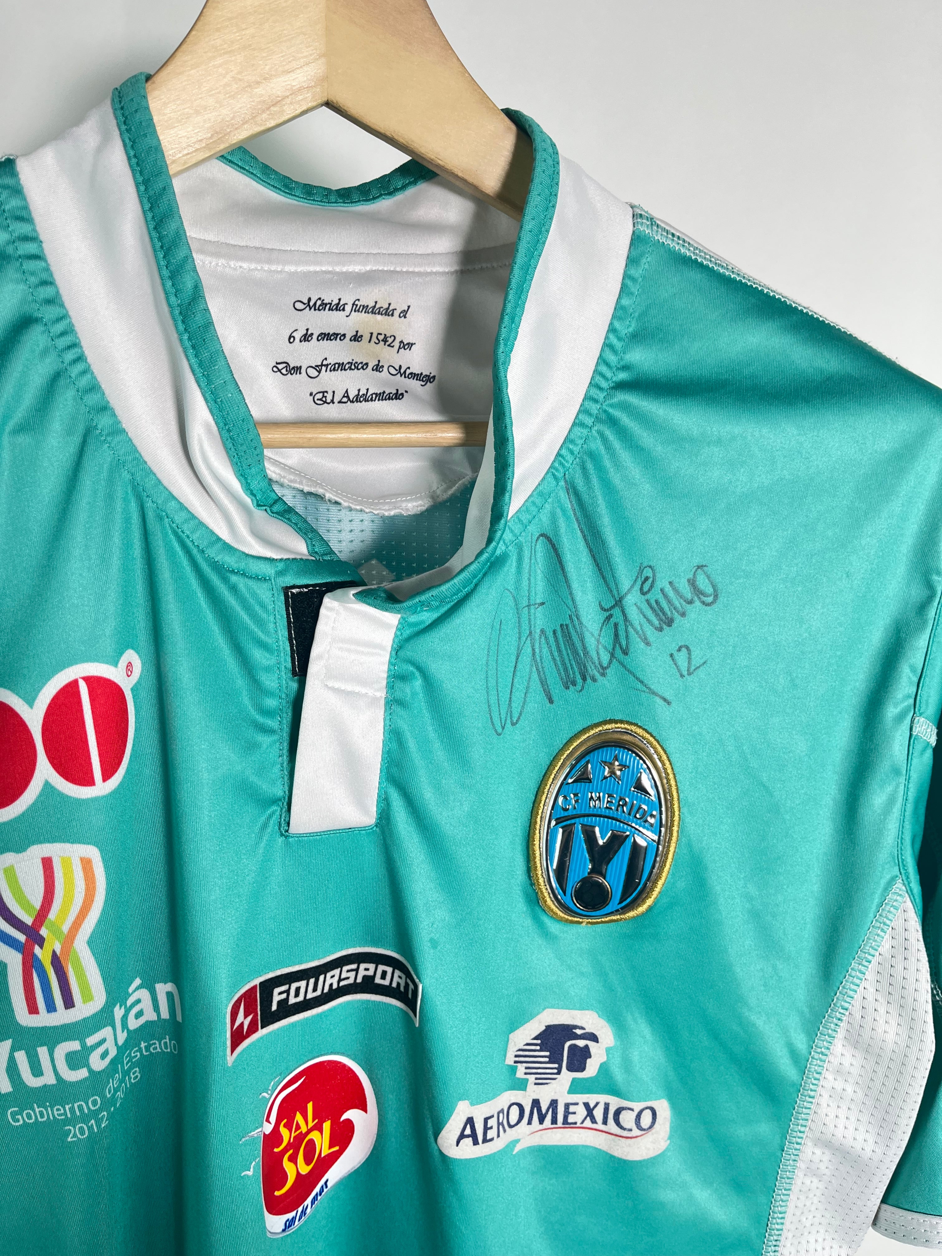 Jersey Merida Visita 2016 2017 Match Worn Autografiado David Patiño (M)