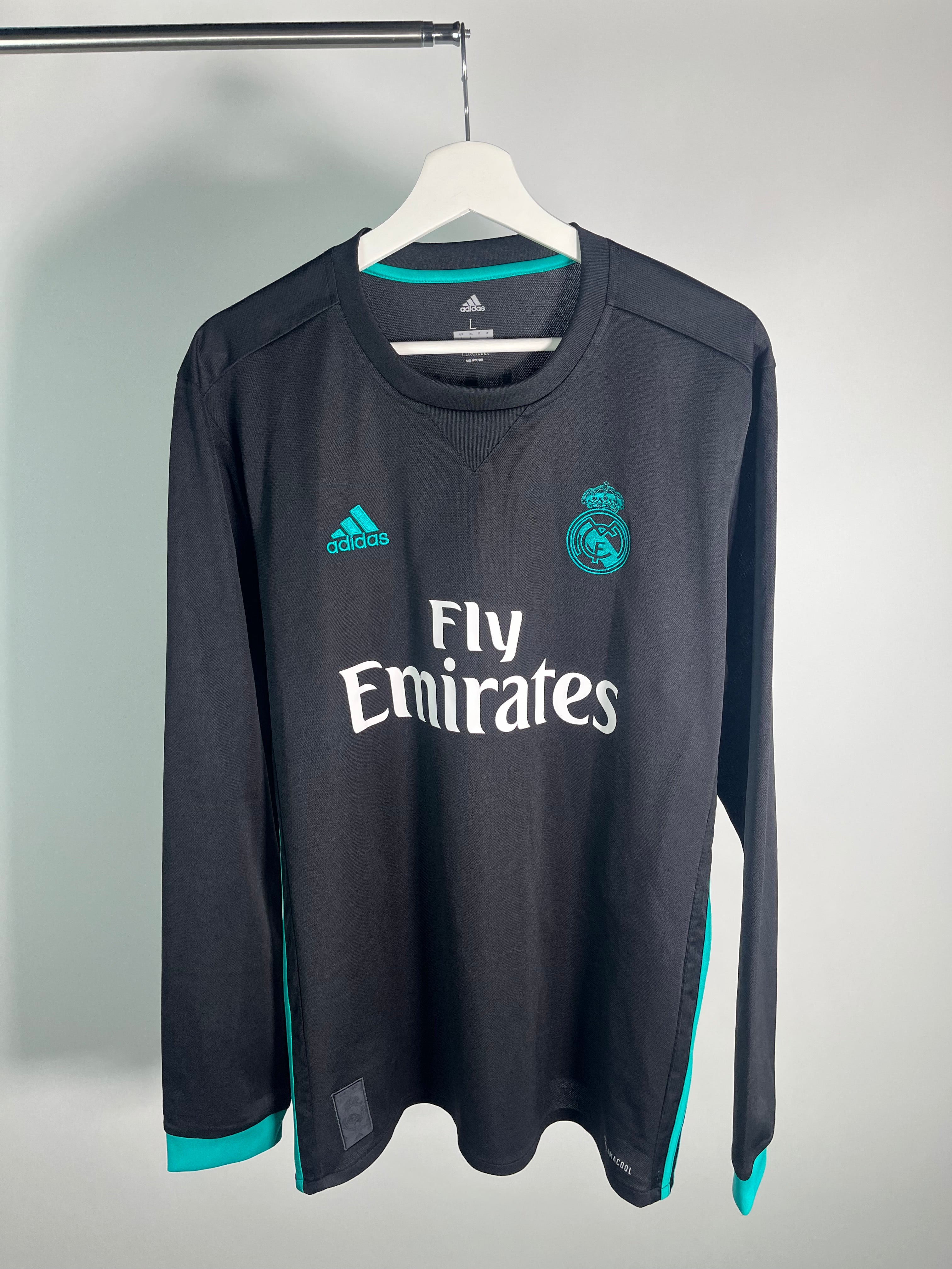 Jerseys Real Madrid Visita 2017 2018 Manga Larga Cristiano Ronaldo (L)