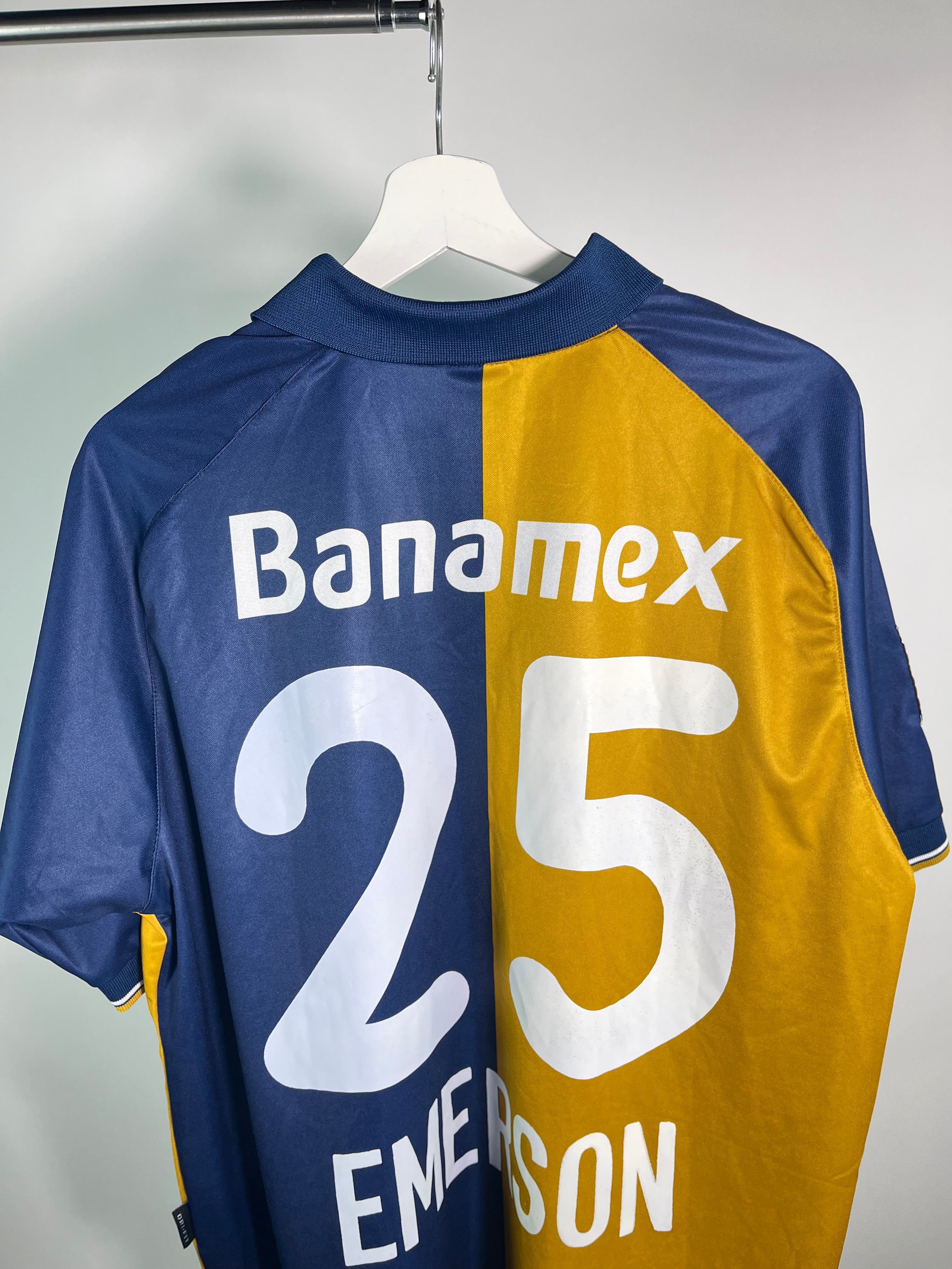 Jersey Pumas Local 2001 2002 Match Worn Emerson Dos Santos (L)