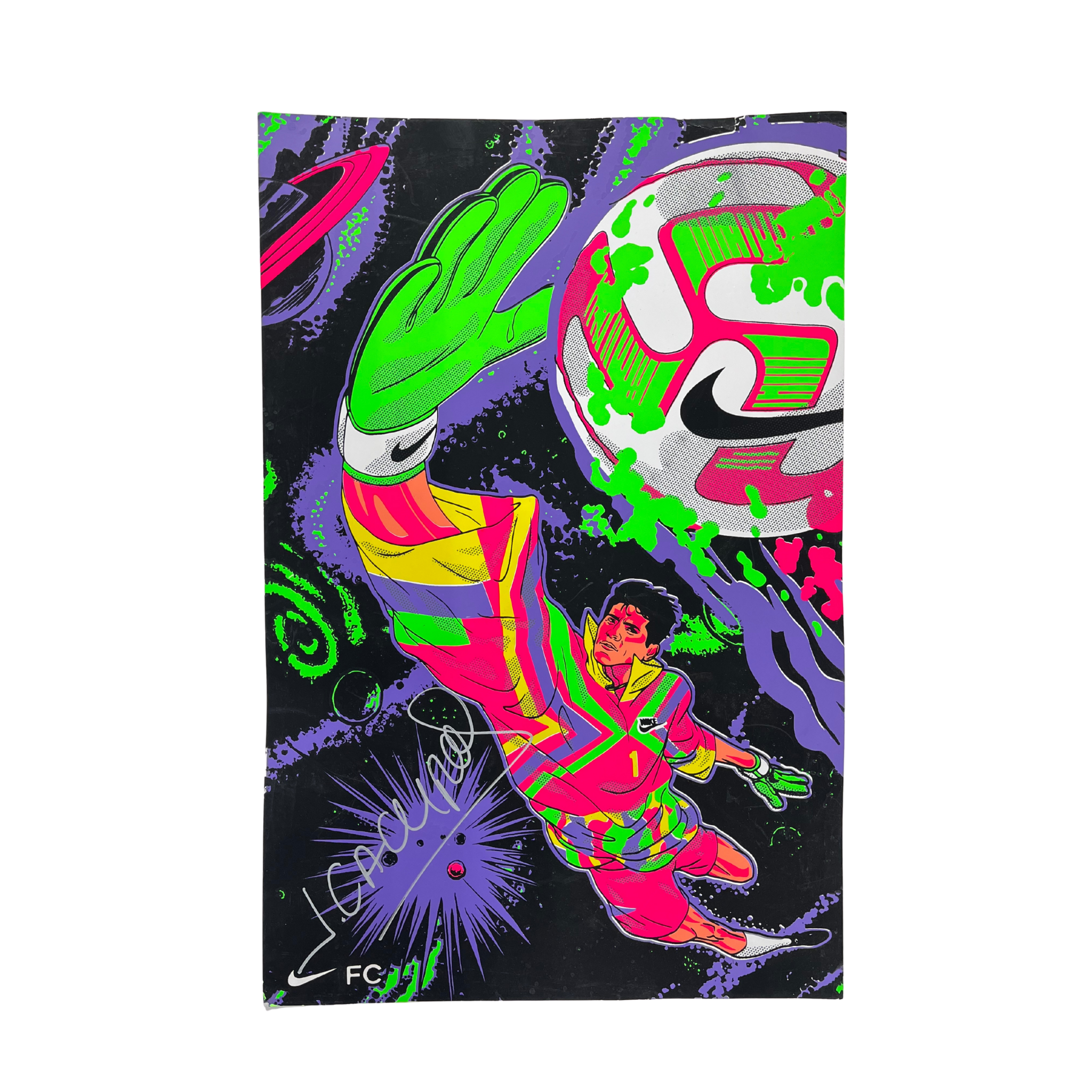 Poster Enmarcado Autografiado por Jorge Campos x Nike FC