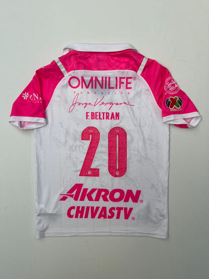 Jersey Chivas Pink Project 2021 2022 Autografiado Match Worn Fernando Beltrán (L)