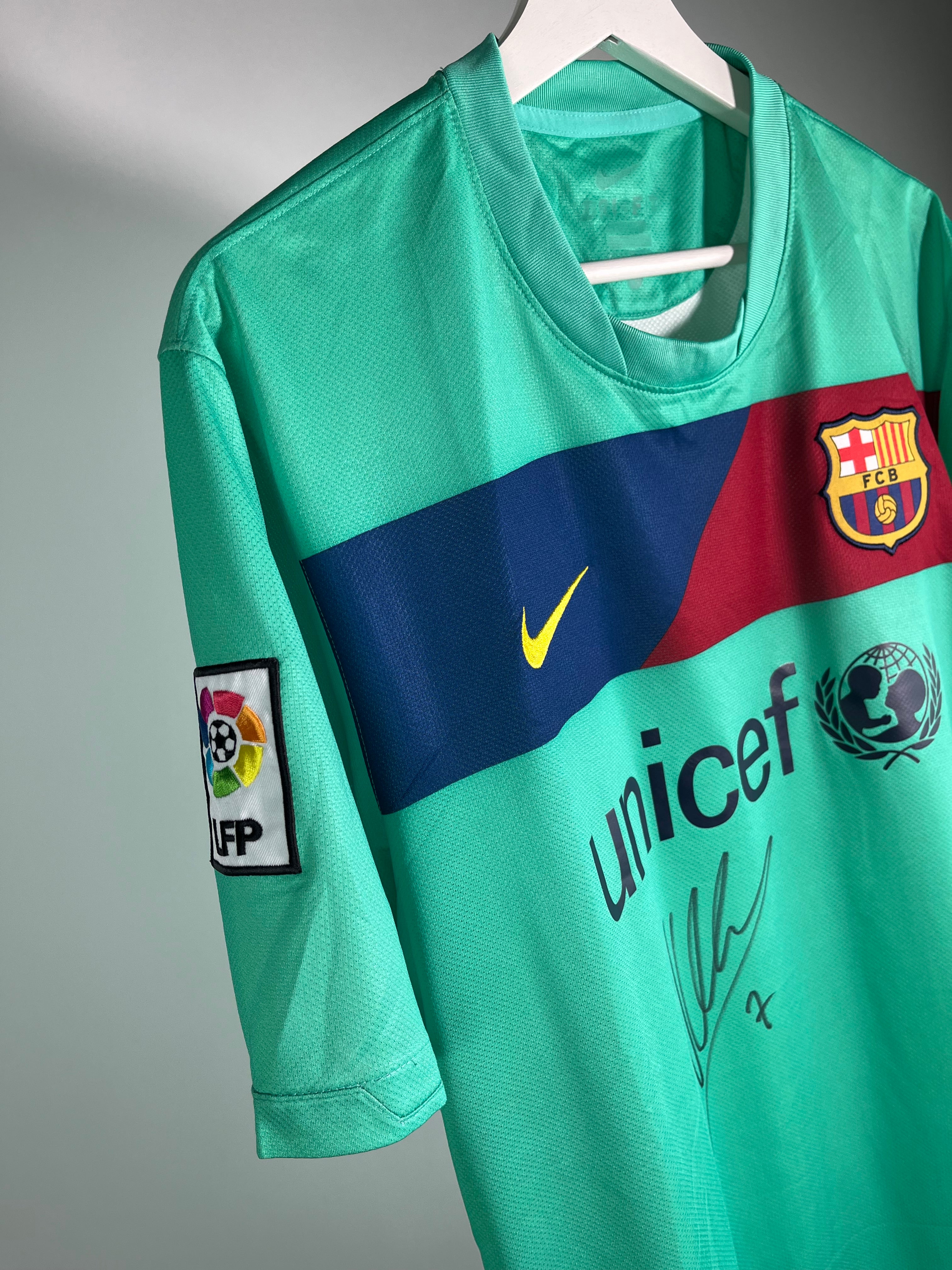Jersey Barcelona Visita 2010 2011 Autografiado Por David Villa (L)