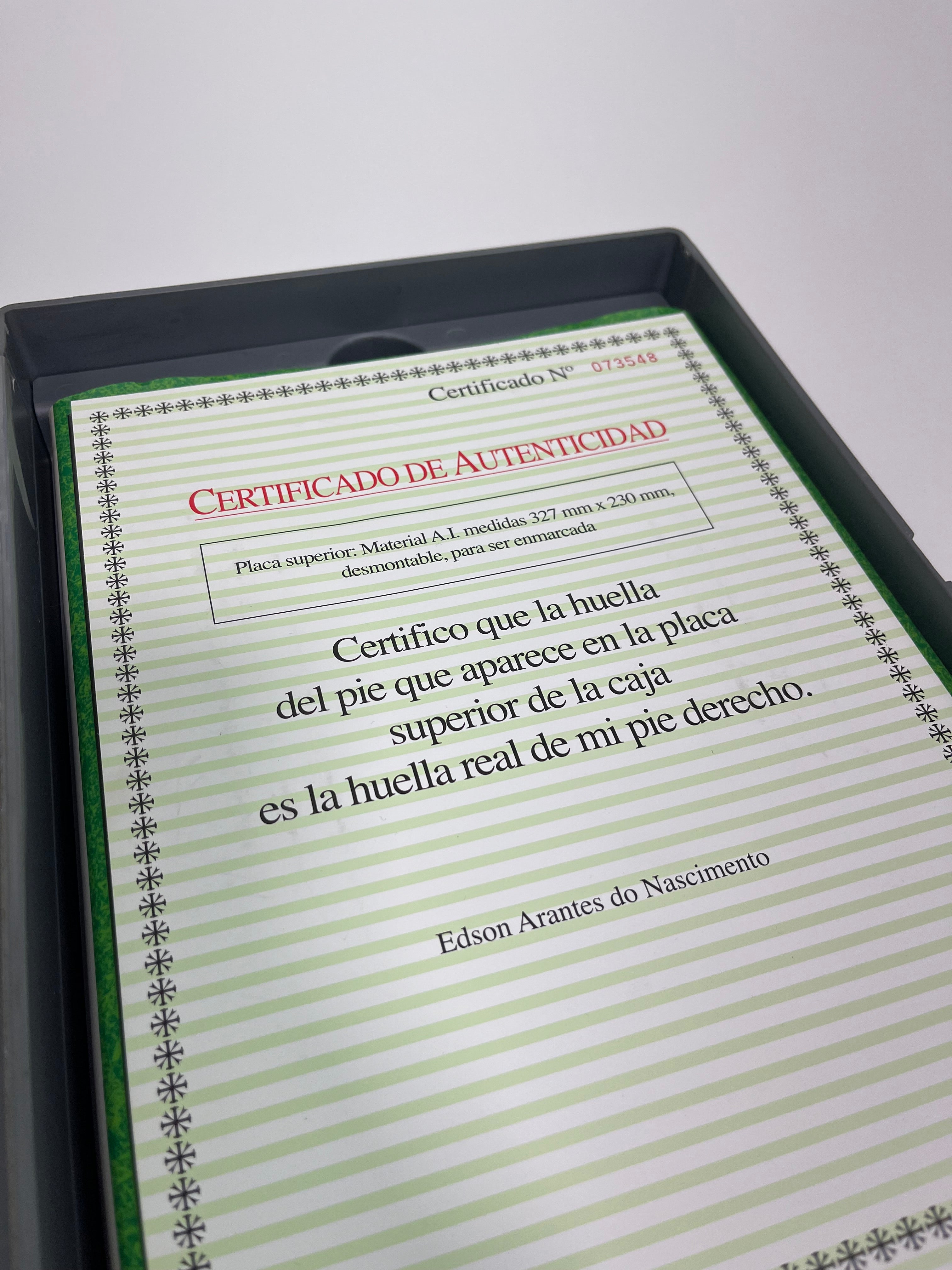 Huella Pelé Con Certificado de Autenticidad