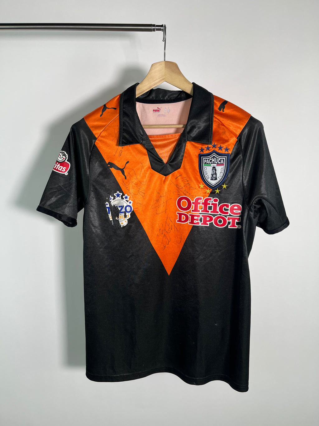 Jersey Pachuca Visita 2007 2008 Match Worn Autografiada Leobardo López (S)