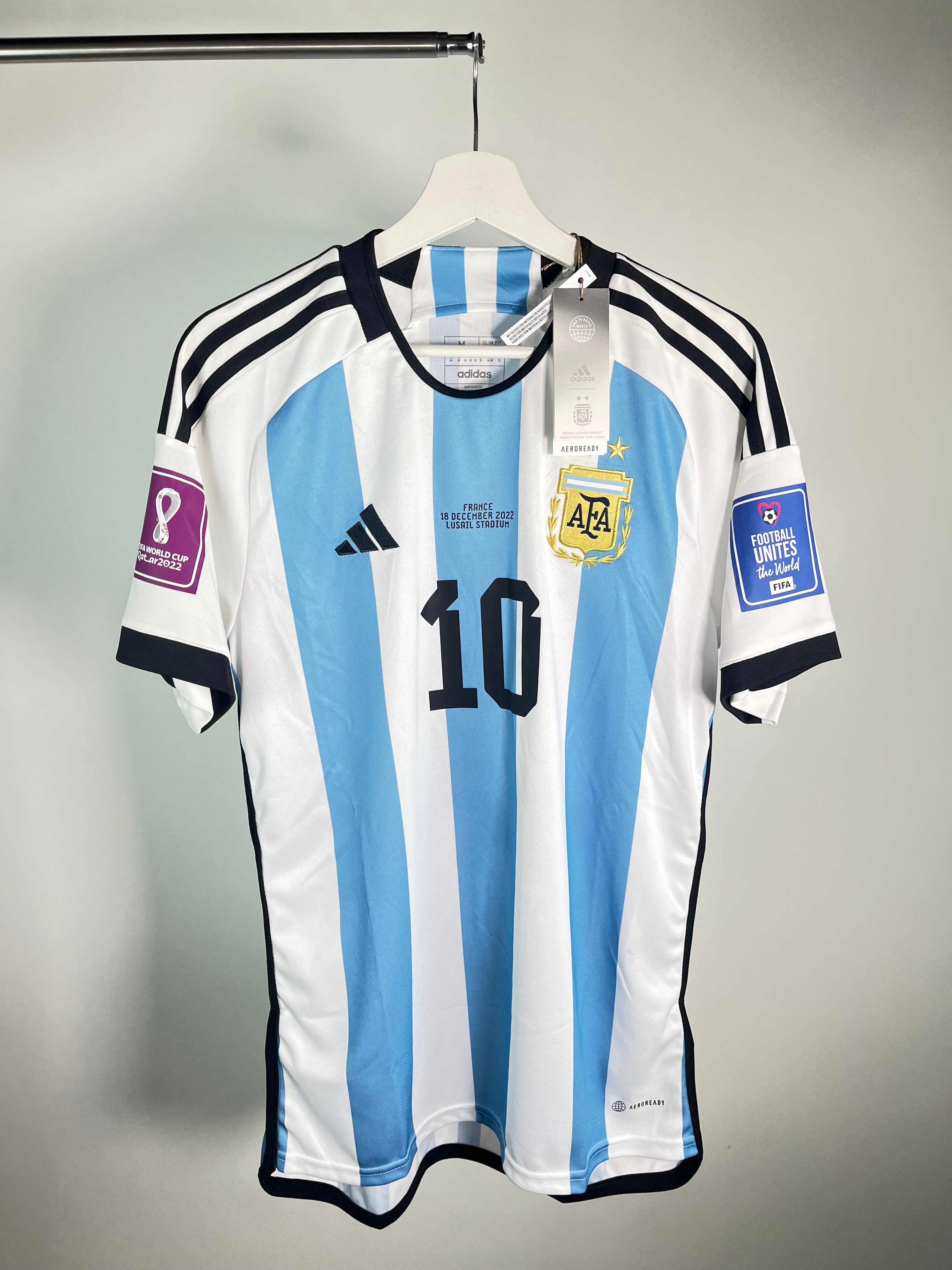 Jersey Argentina Local 2022 2024 *Match Detail Final vs Francia* *C/Etiquetas* Lionel Messi (M)