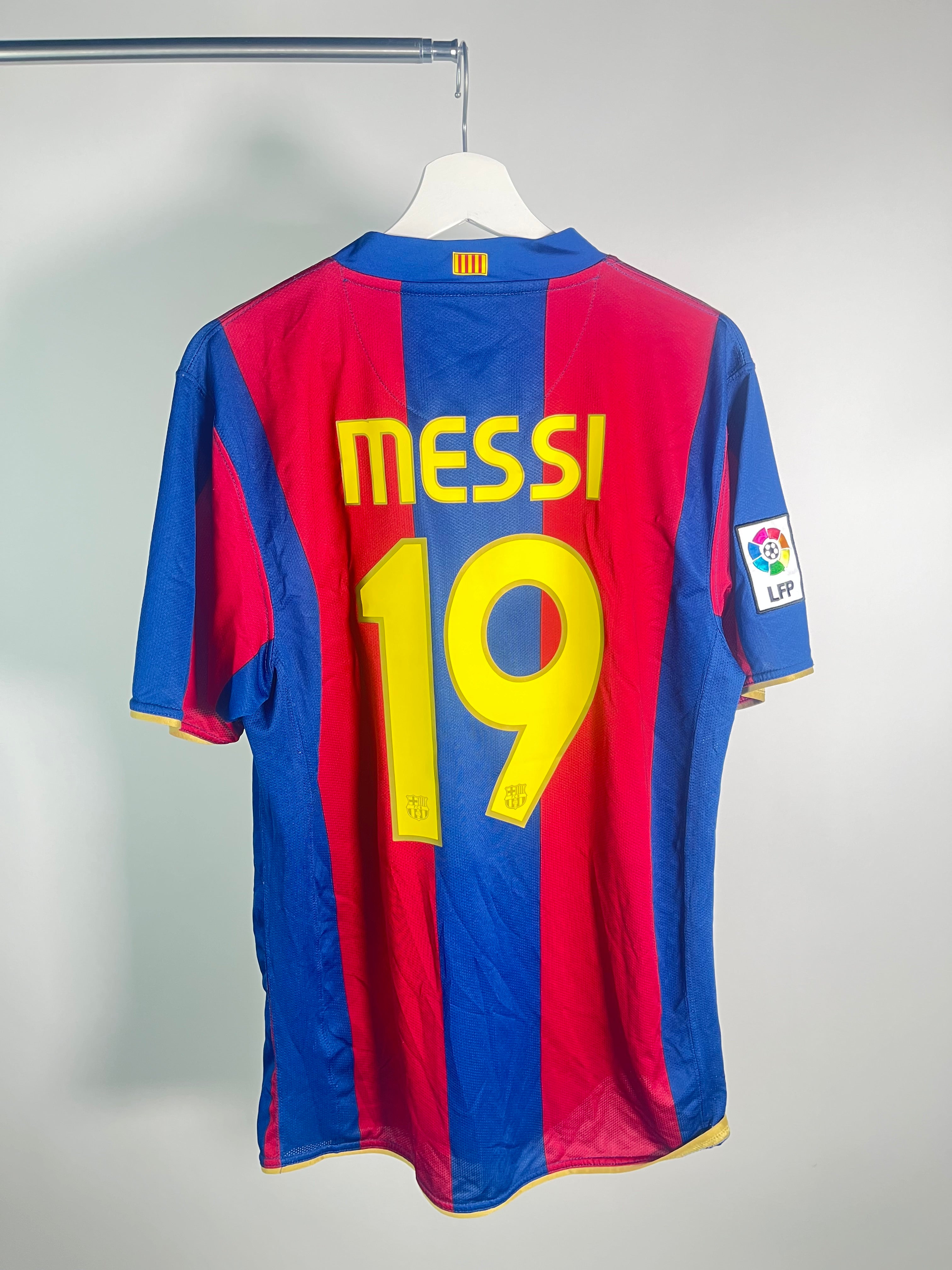 Jersey Barcelona local 2007 2008 Lionel Messi (L)