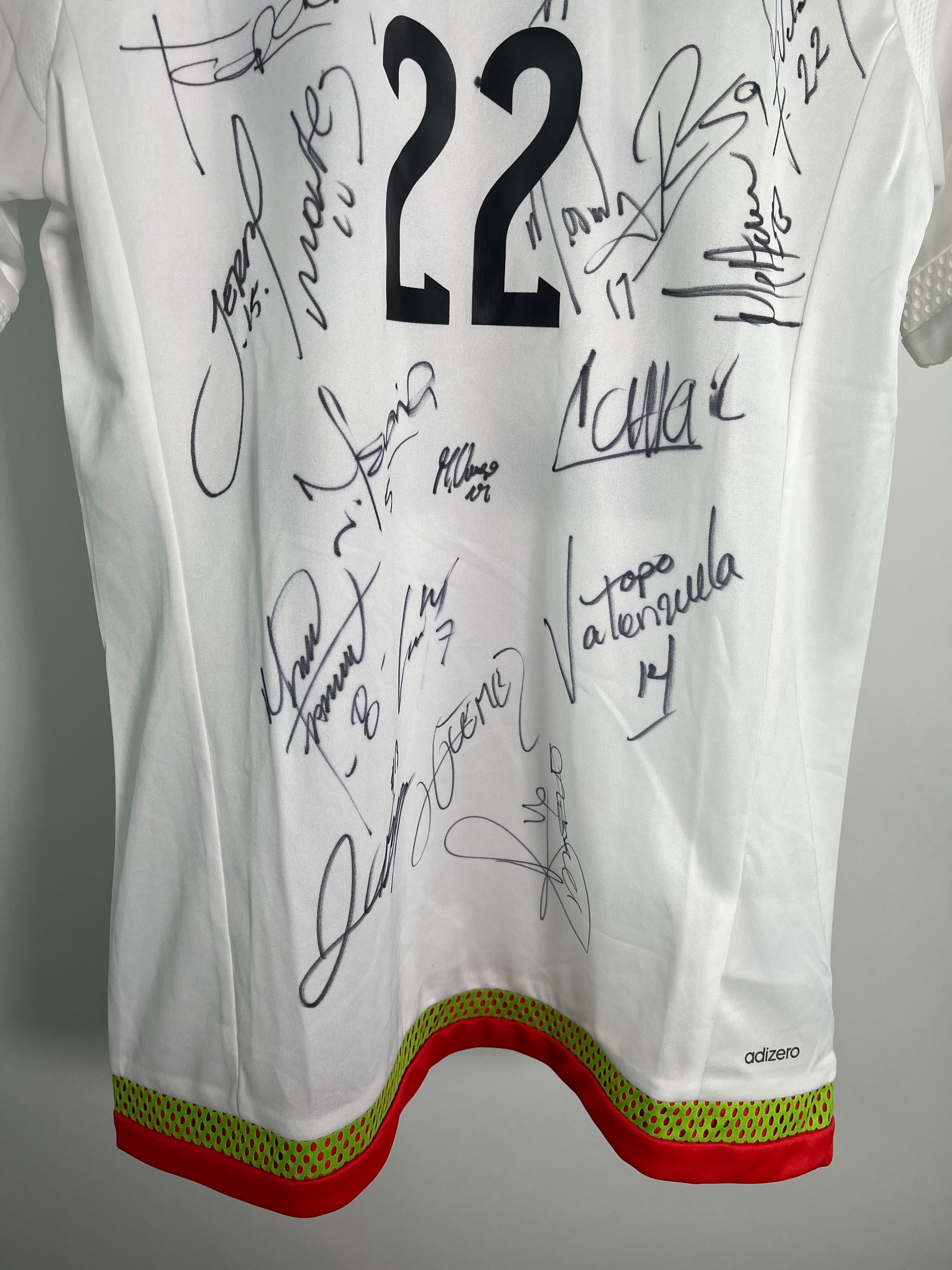 Jersey México Visita 2015 2017 Match Worn Efraín Chispa Velarde Autografiado Plantilla M)