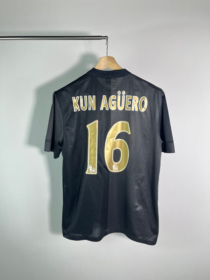 Jersey Manchester City Visita 2013 2014 Kün Aguero (L)