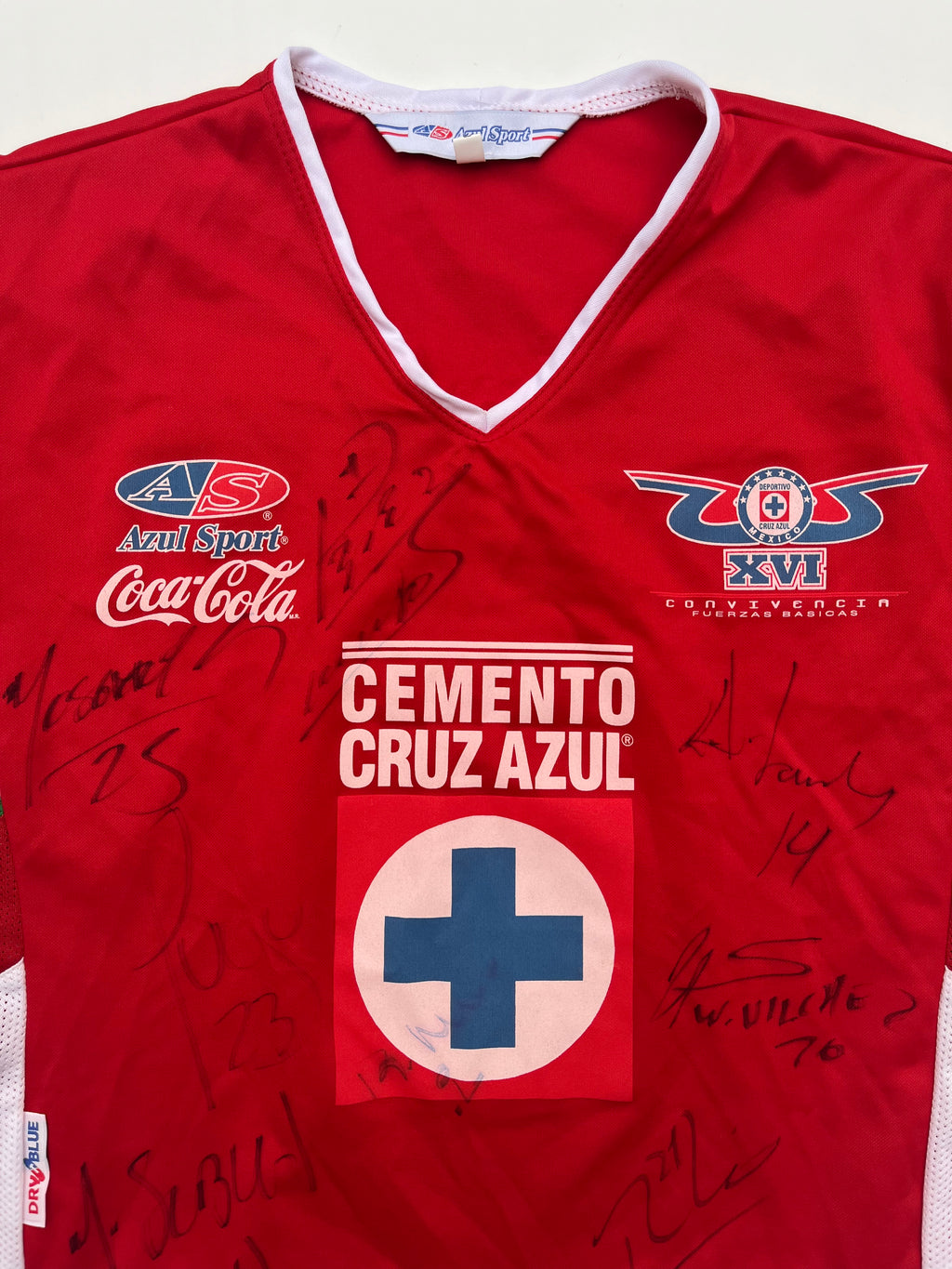 Jersey Cruz Azul Fuerzas Básicas Especial XVI Convivencia 2007 Autografiado (L Niño)