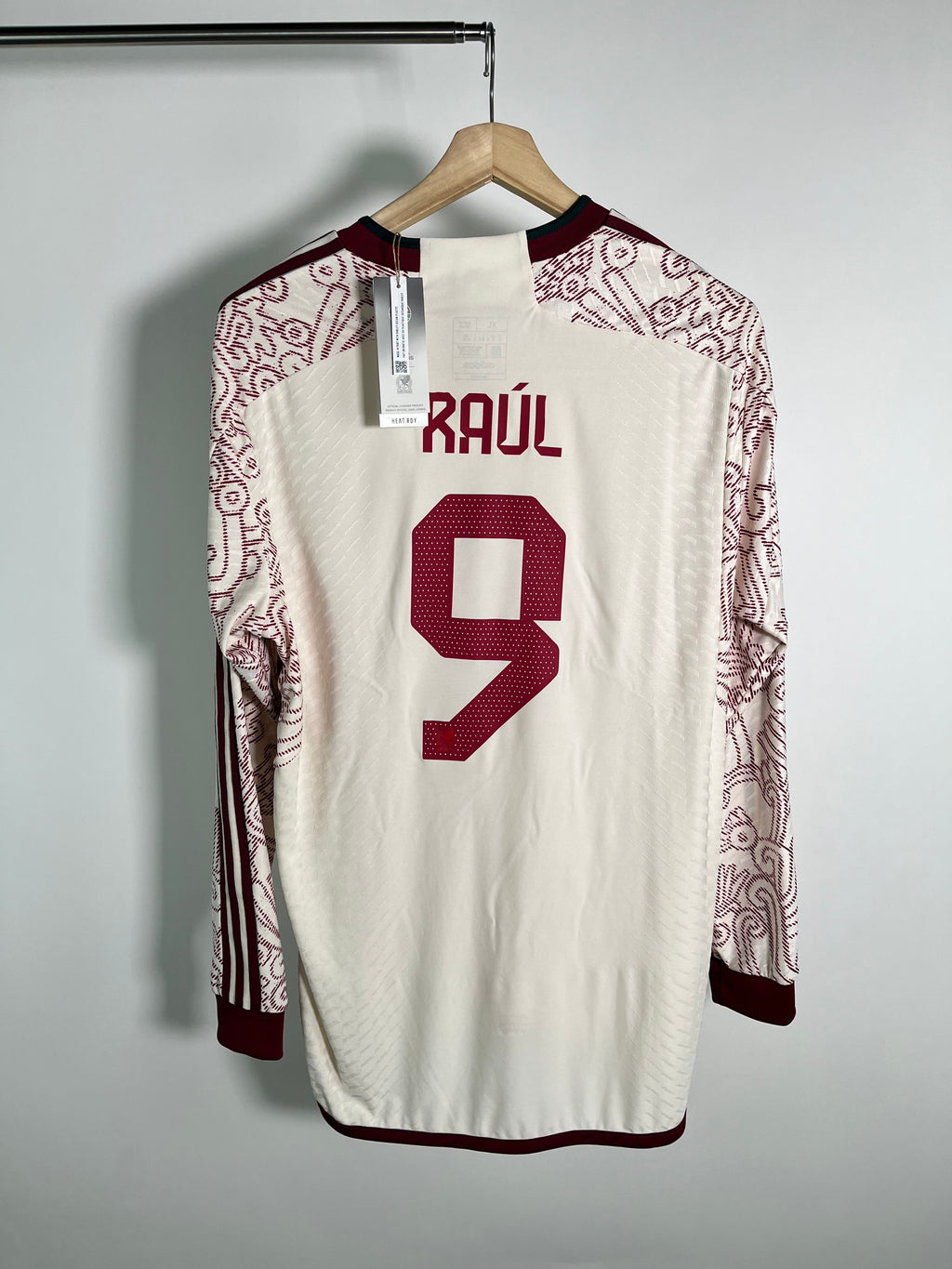 Jersey México Visita 2022 2023 Versión Jugador Manga Larga *C/Etiquetas* Raúl Jiménez  (XL)