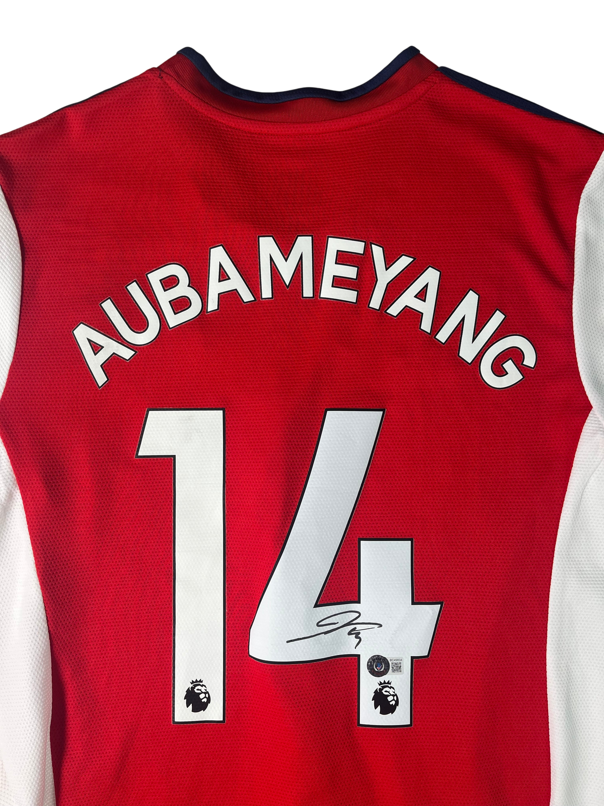 Jersey Arsenal Local 2021 2022 Autografiada Pierre Emerick Aubameyang (L)