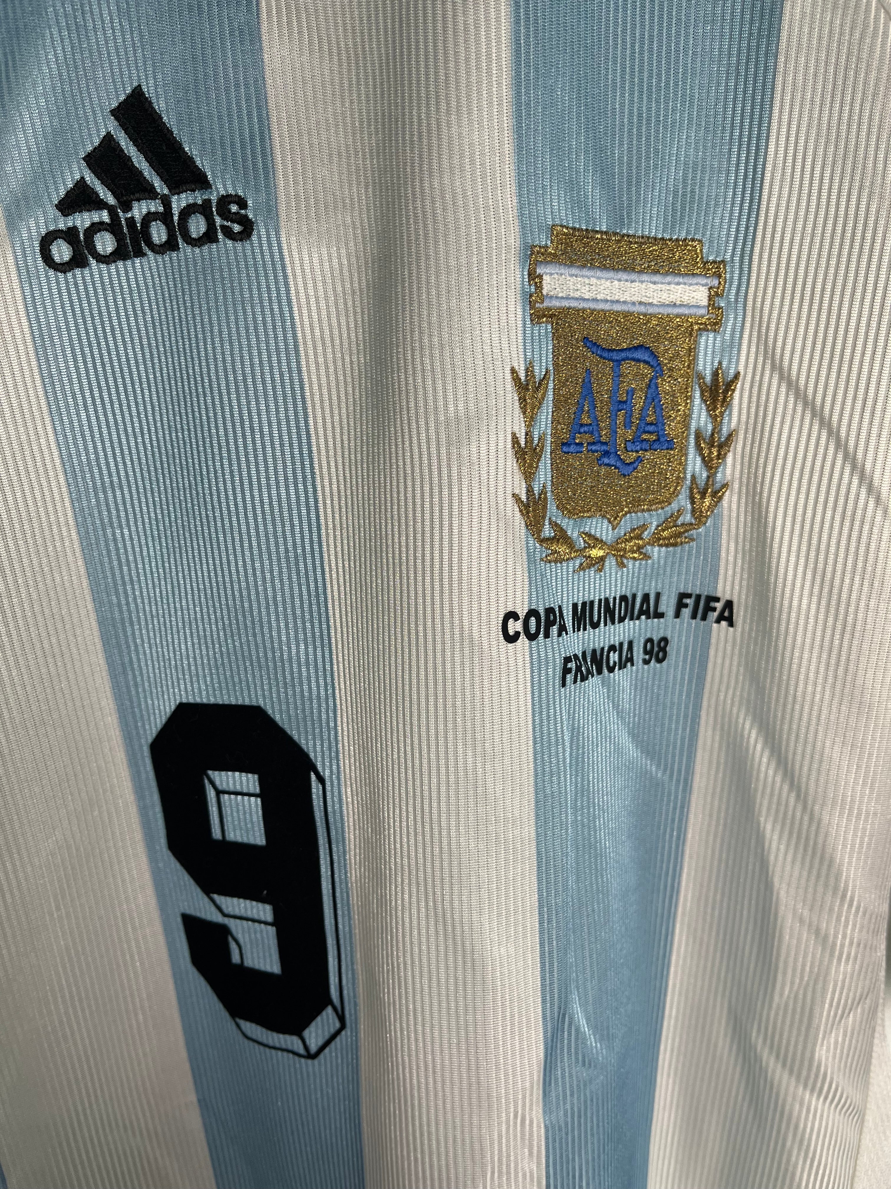 Jersey Argentina 1998 1999 *Mundial Francia* Gabriel Batistuta (L)