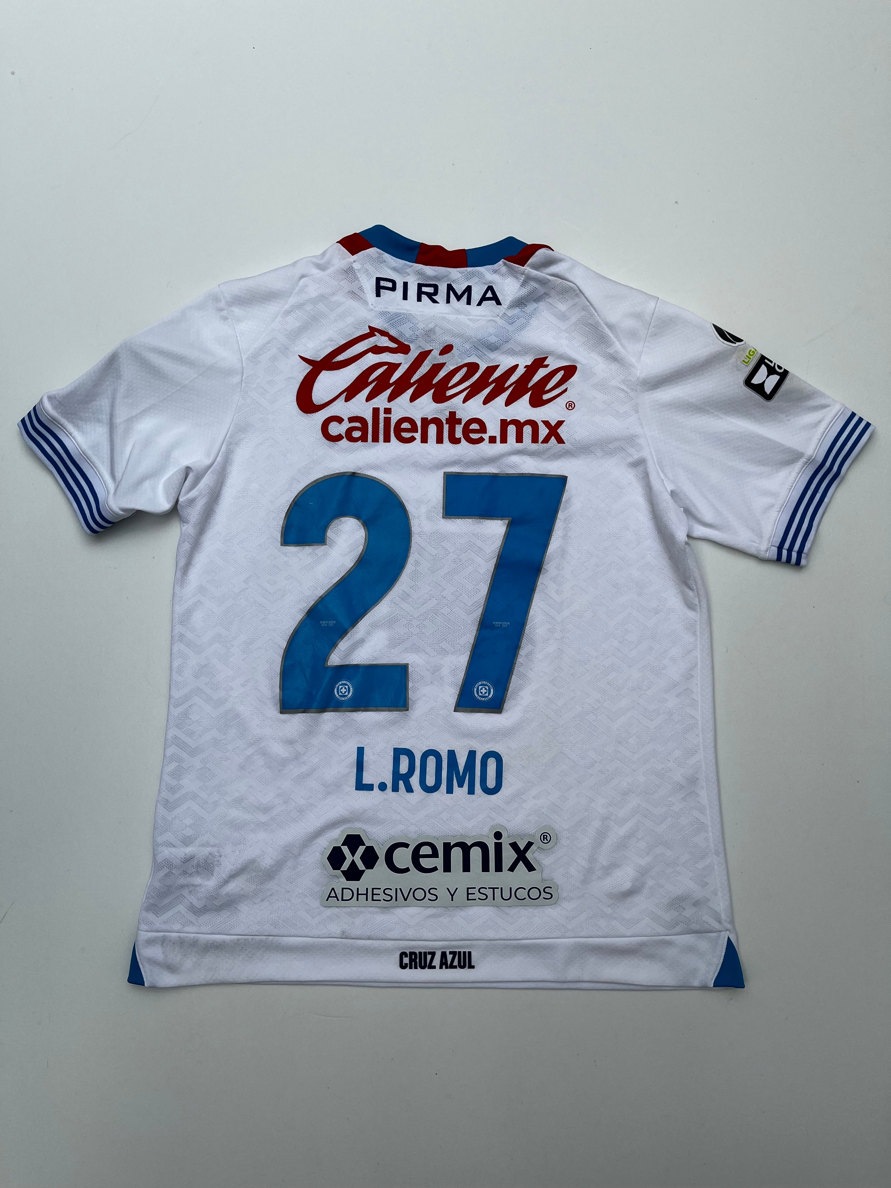 Jersey Cruz Azul Visita 2024 2025 Match Worn Luis Romo (M)