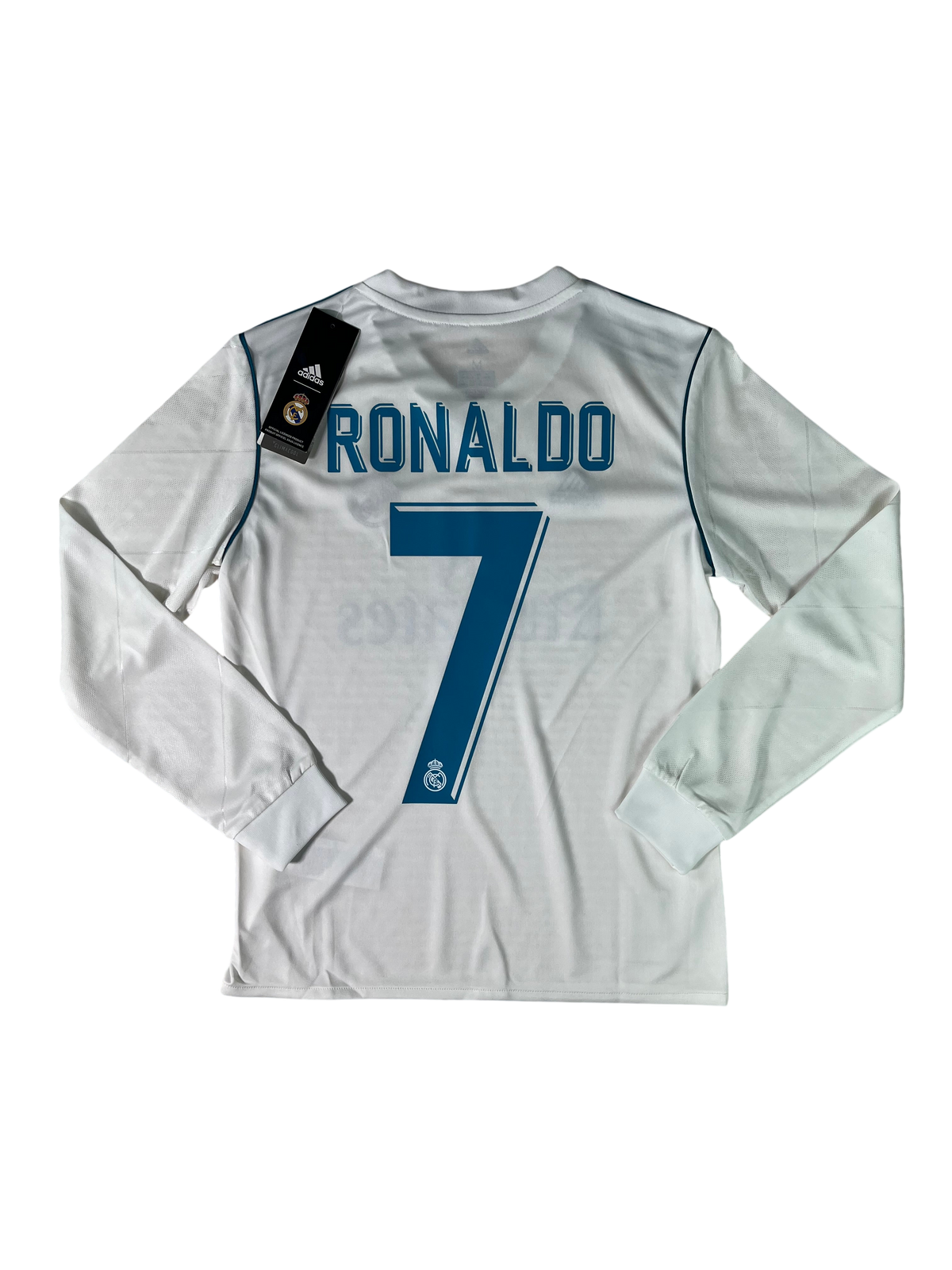 Jersey Real Madrid Local 2017 2018 Manga Larga Cristiano Ronaldo (Múltiples Tallas Niño)