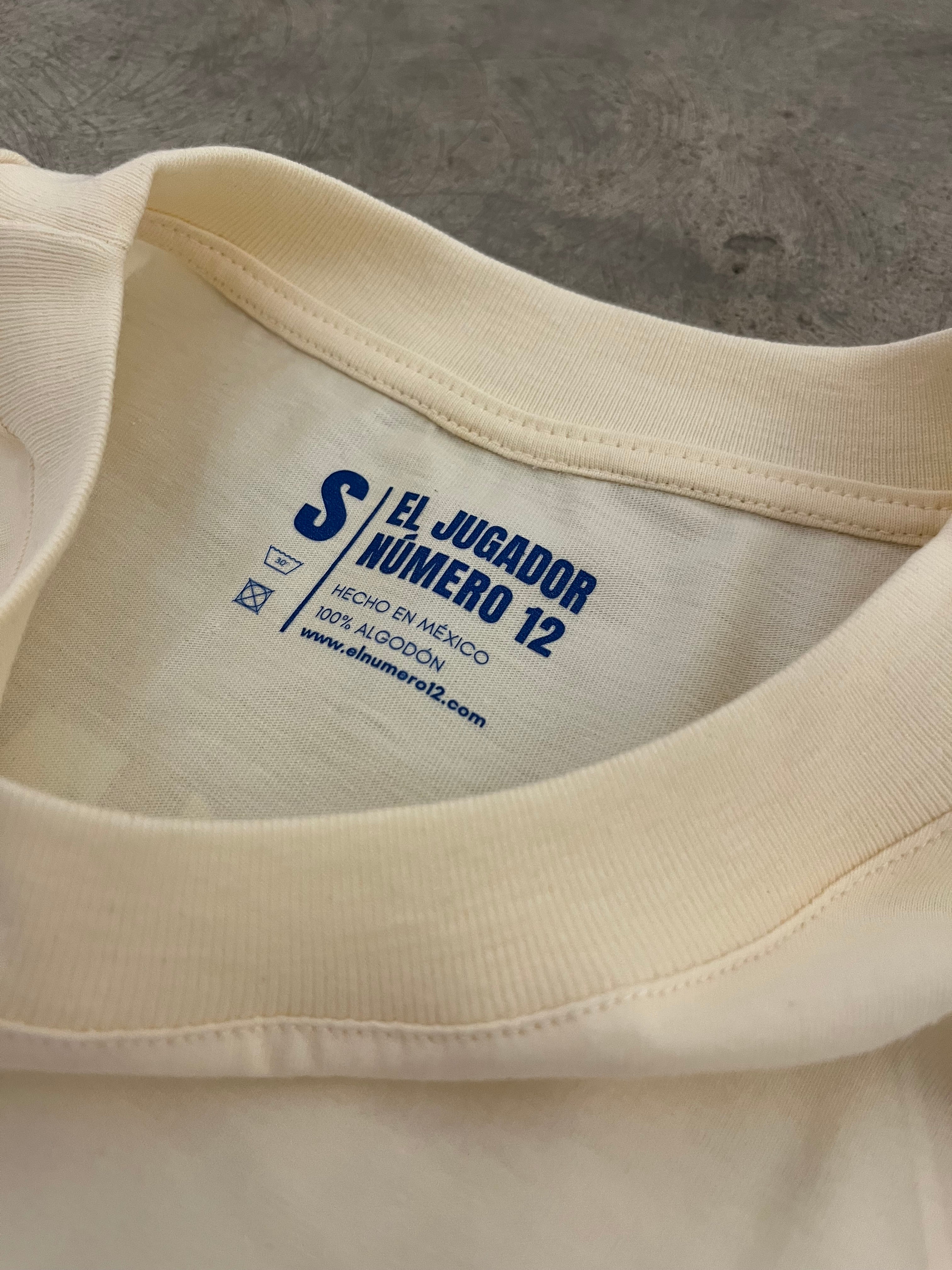 Playera El Jugador Número 12 Beige (Oversized Fit)