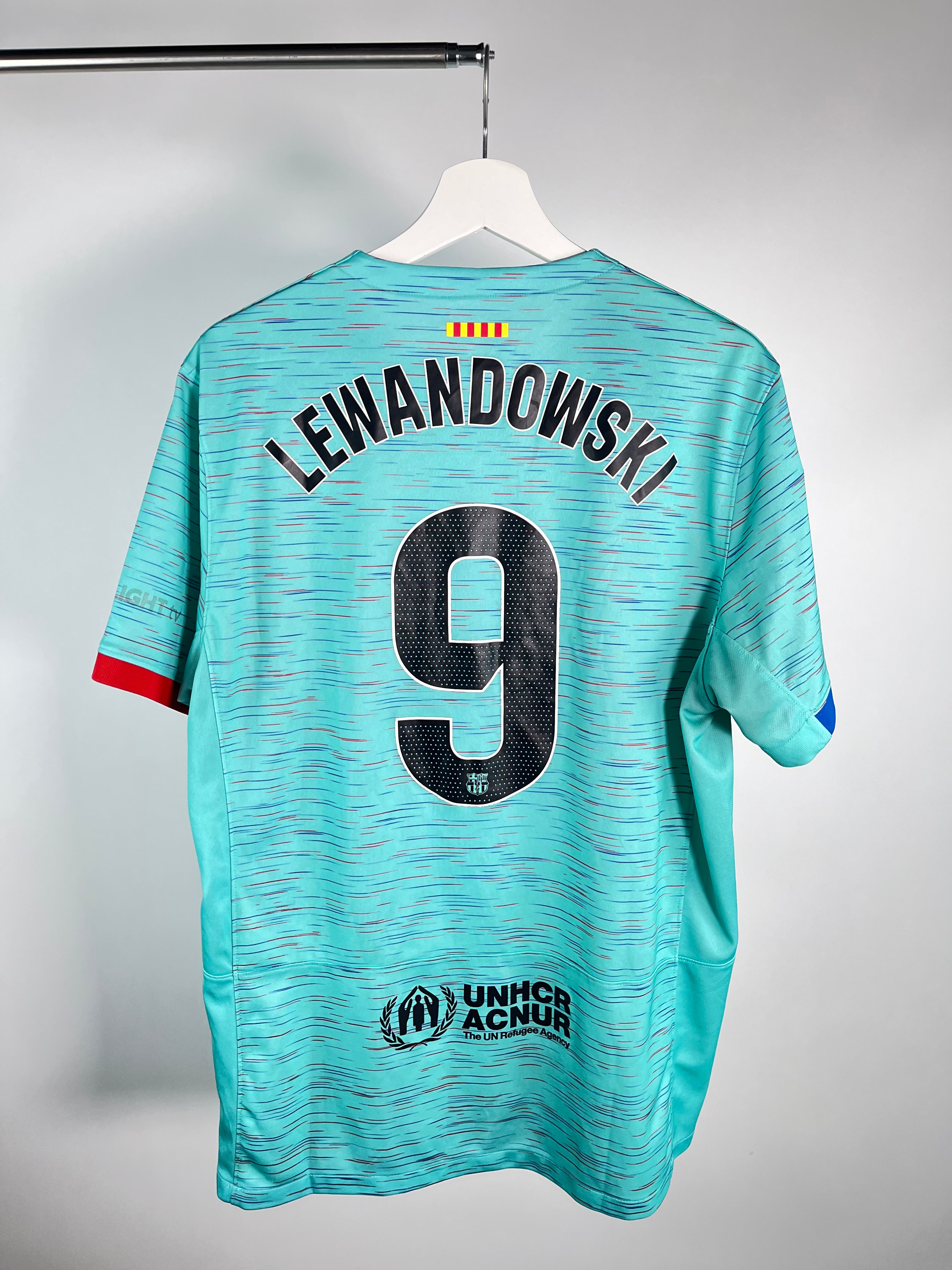 Jersey Barcelona Tercera 2023 2024 Robert Lewandowski (L)