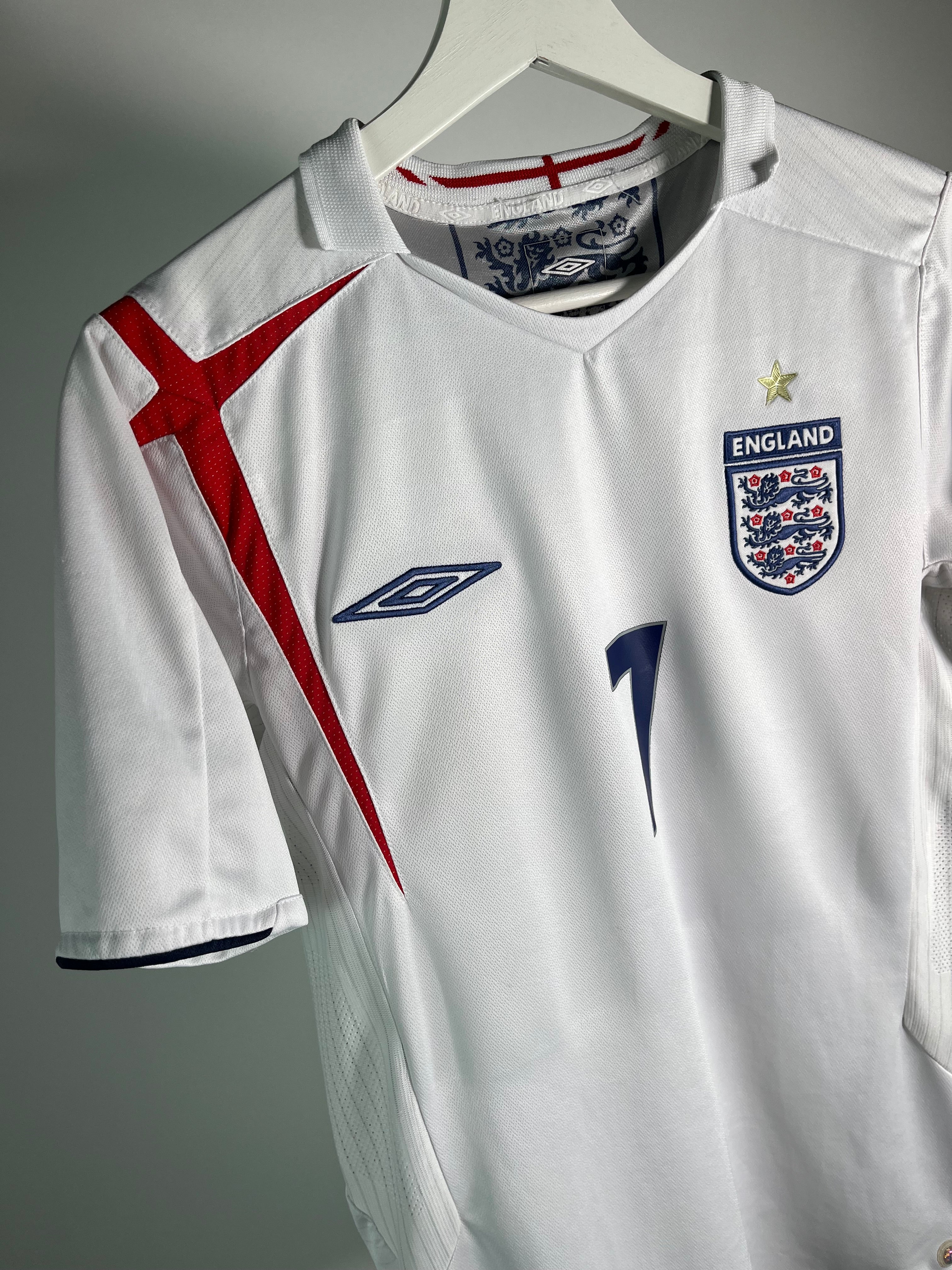 Jersey Inglaterra Local 2006 2008 David Beckham (S)