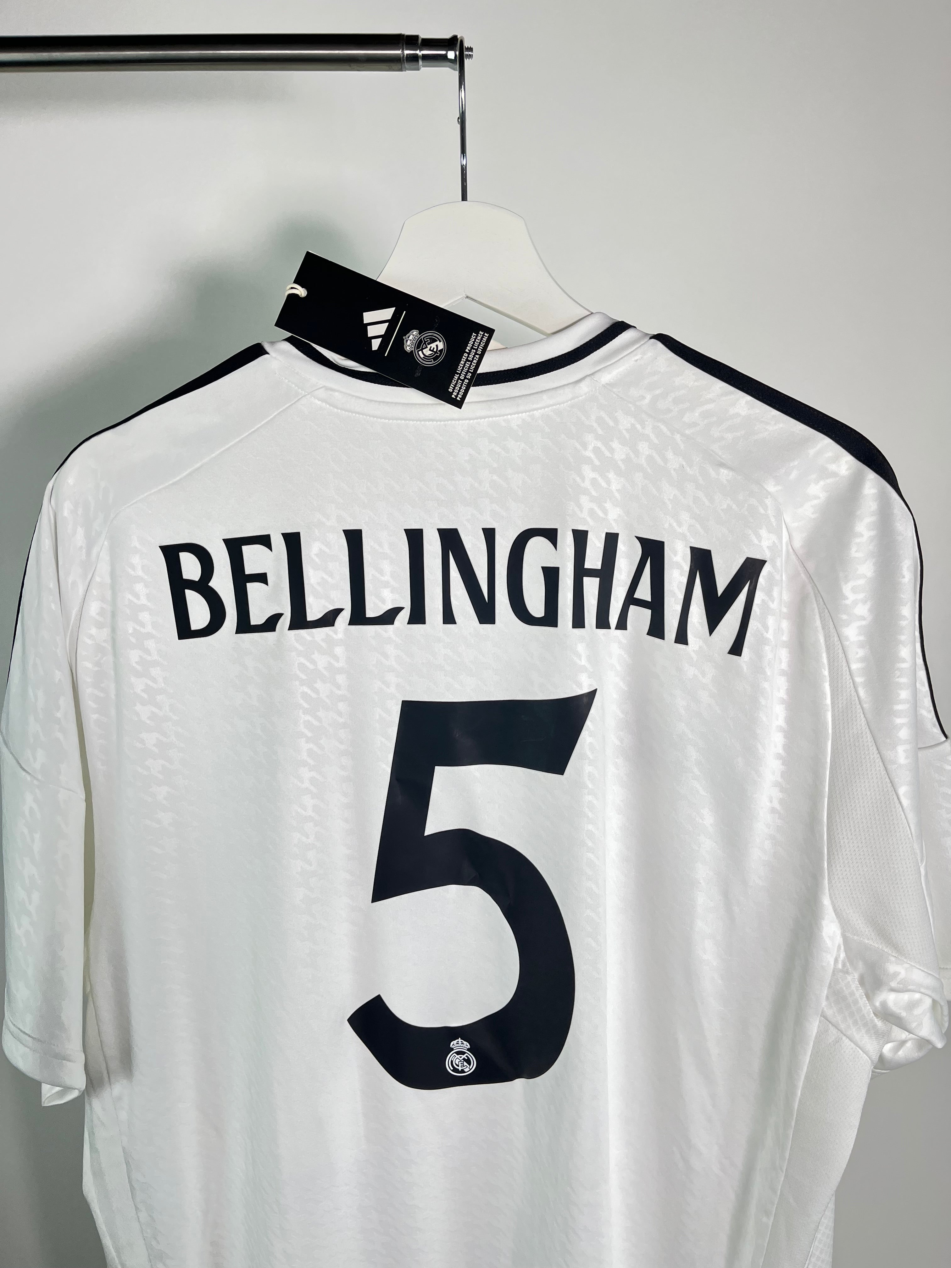 Jersey Real Madrid Local 2024 2025 Jude Bellingham *C/Etiquetas*(XL)