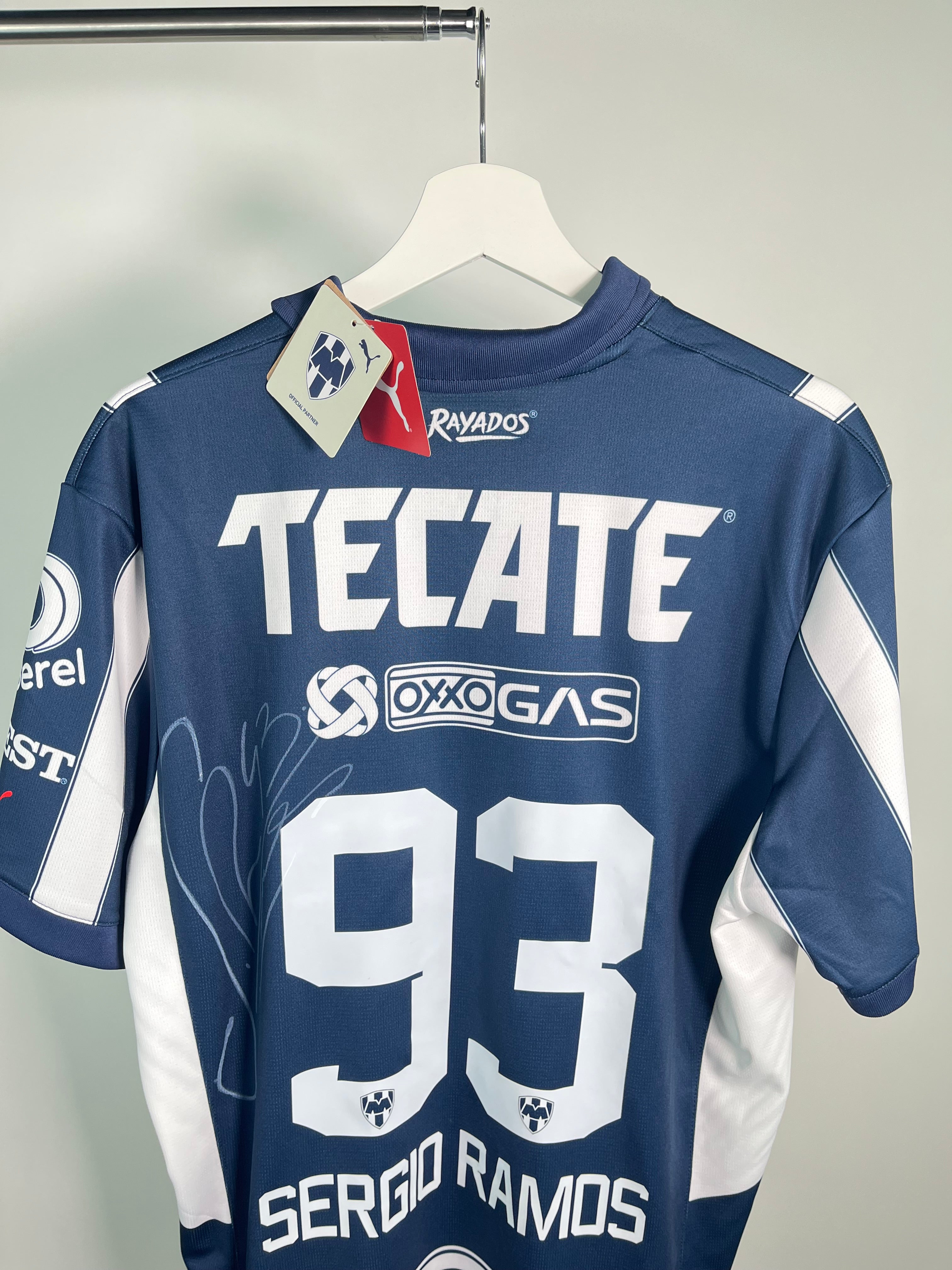 Jersey Rayados Monterrey Local 2024 2025 Autografiado *C/Etiquetas* Sergio Ramos (L)