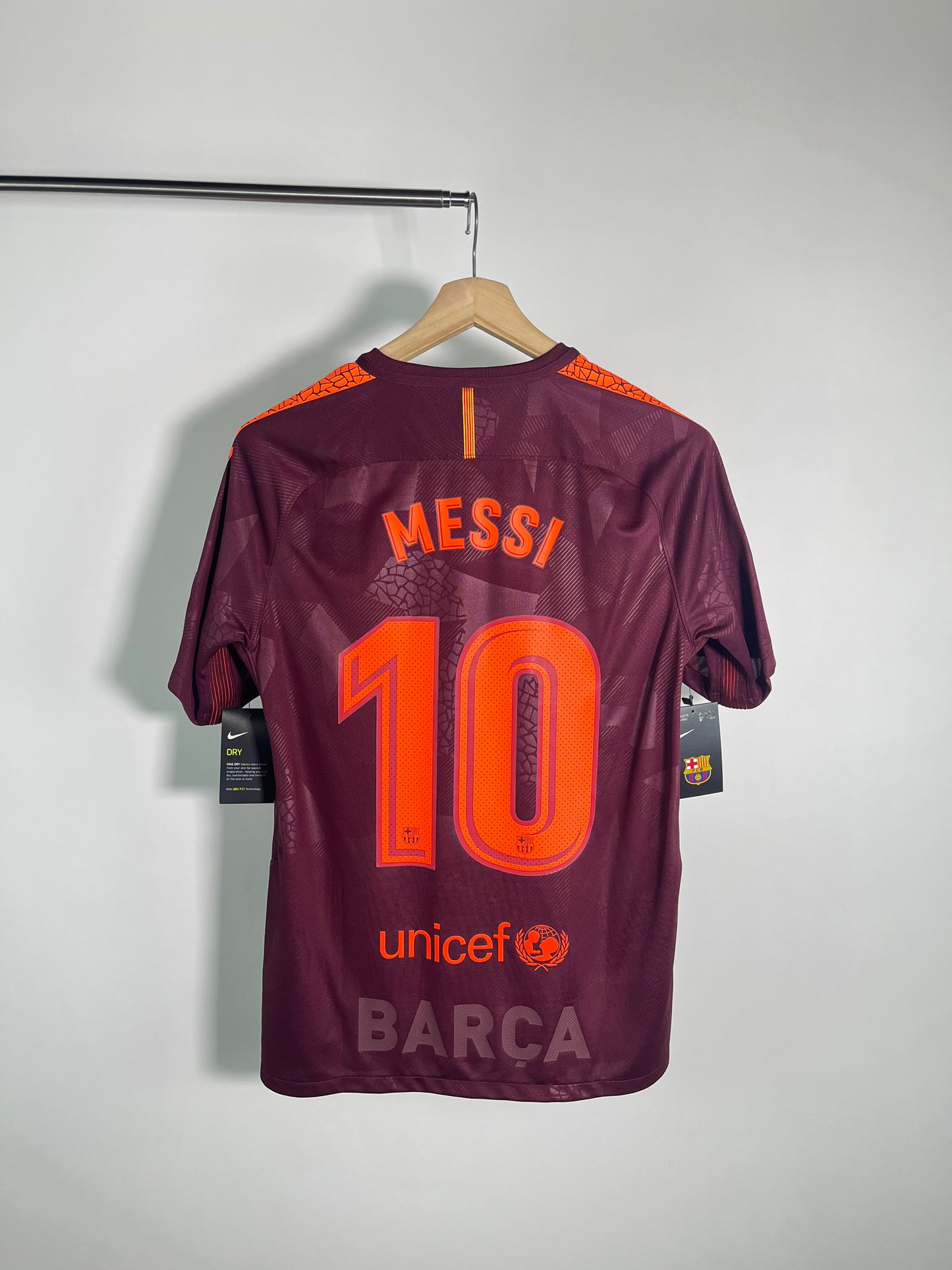 Jersey Barcelona Tercera 2017 2018 *C/Etiquetas* Champions League Lionel Messi (M)