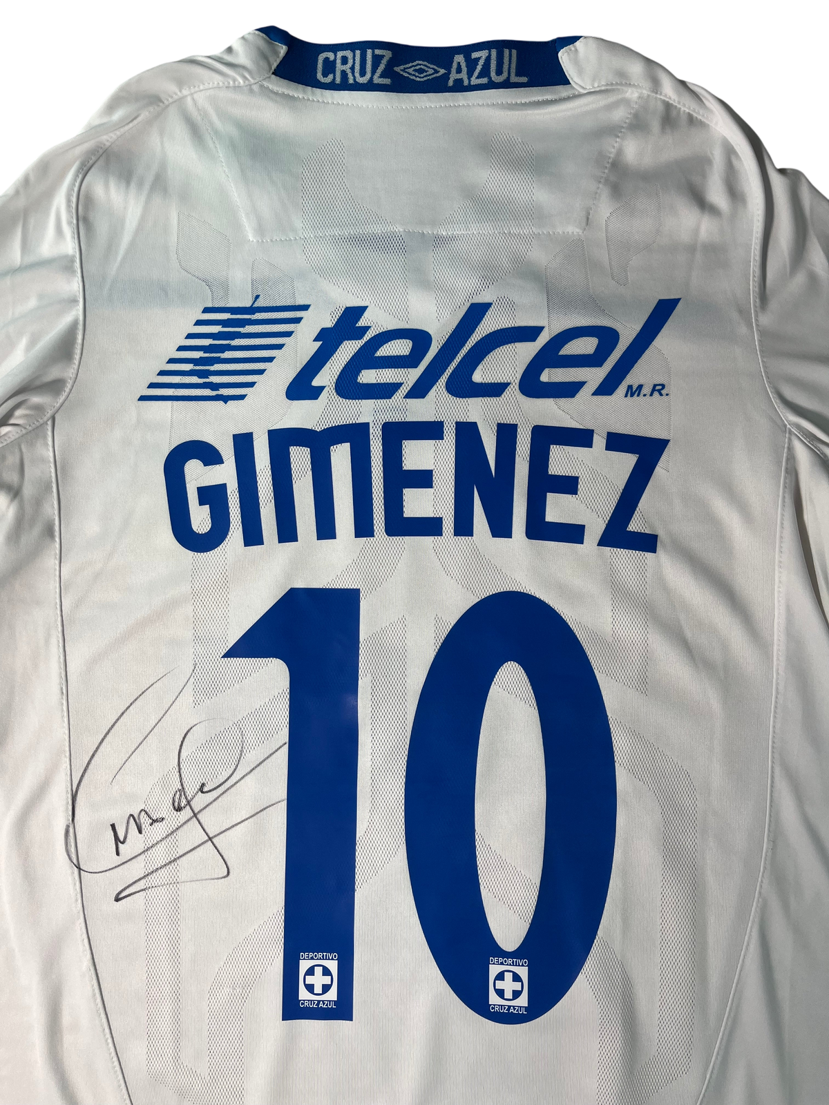 Jersey Cruz Azul Visita 2009 2010 Autografiada Christian "Chaco" Giménez (S)