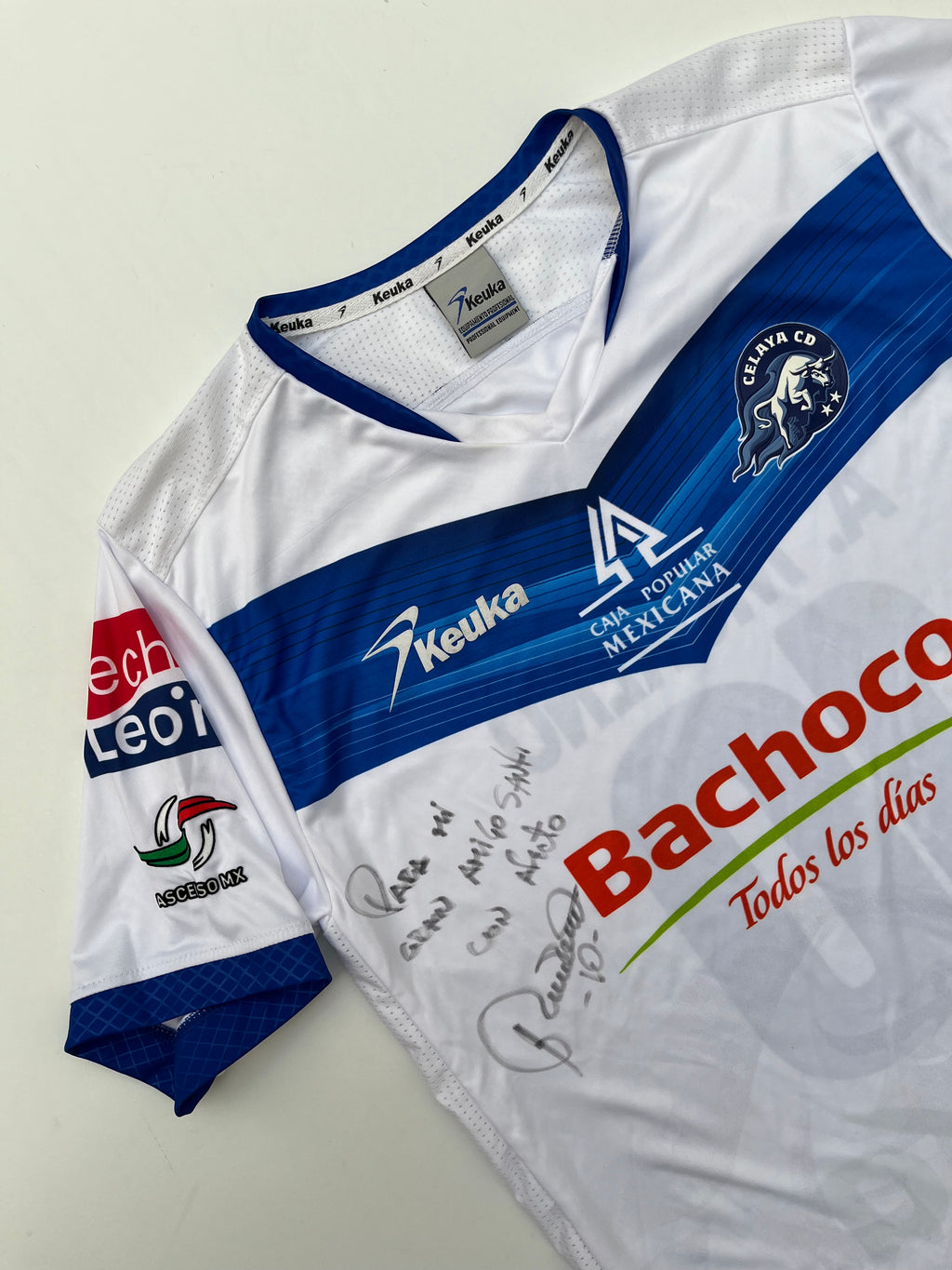 Jersey Celaya Local 2016 2017 Utilería Autografiado por Alfredo Moreno Q.E.P.D. (L)