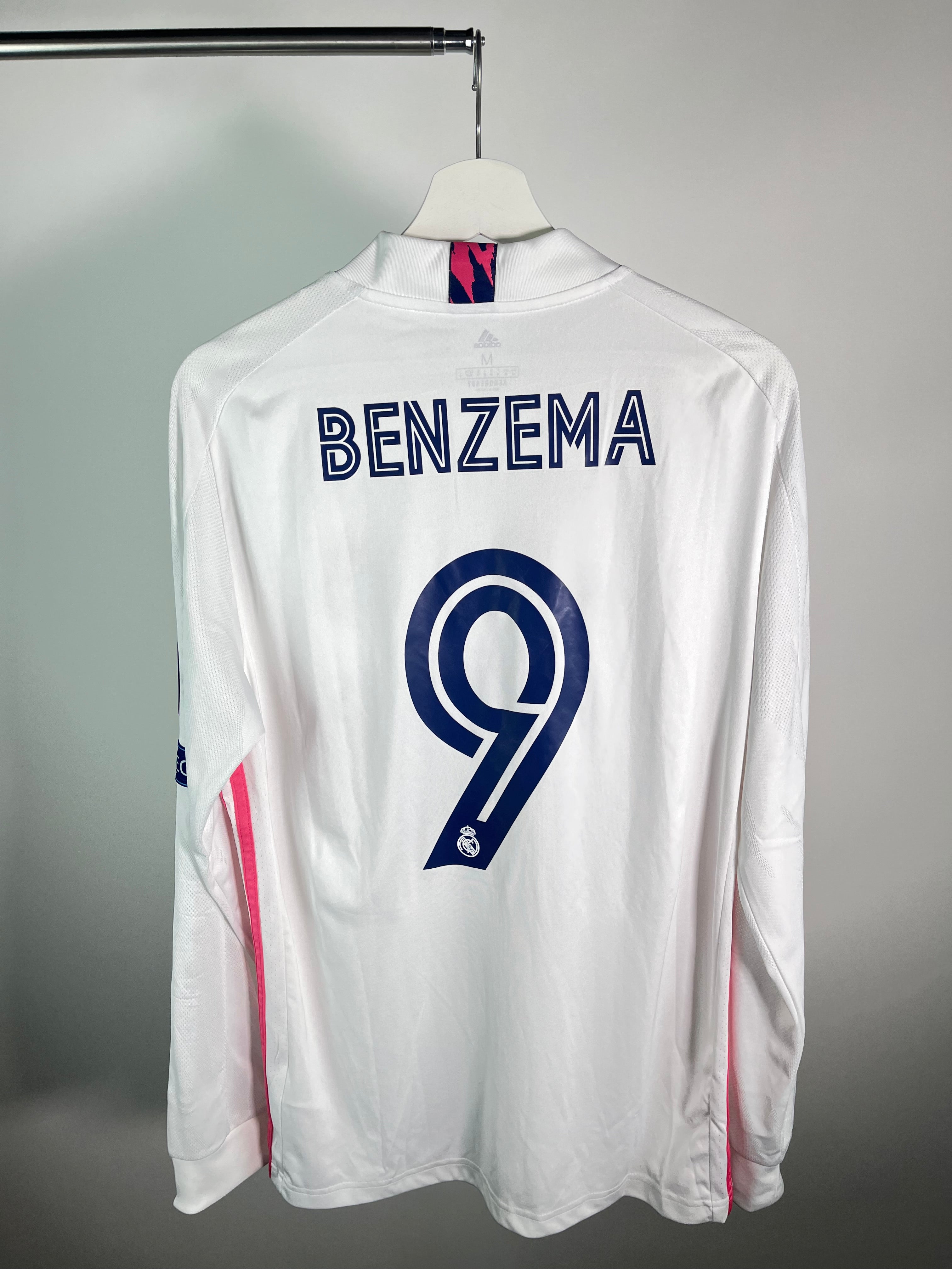 Jersey Real Madrid Local *Champions League* 2020 2021 Manga Larga Karim Benzema (M)