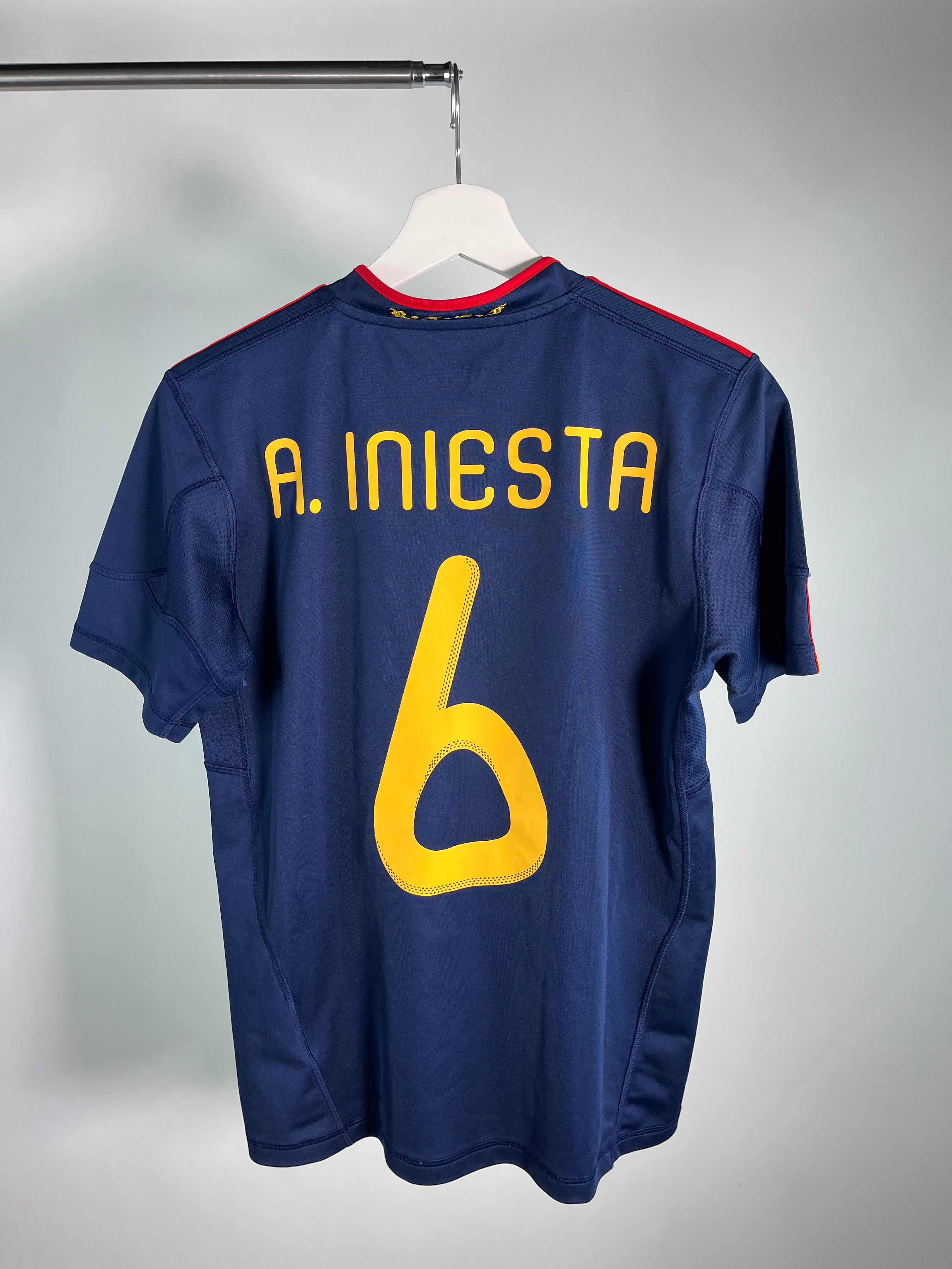 Jersey España Visita 2010 2011 *Match Detail vs Países Bajos* Andrés Iniesta (XL Niño)