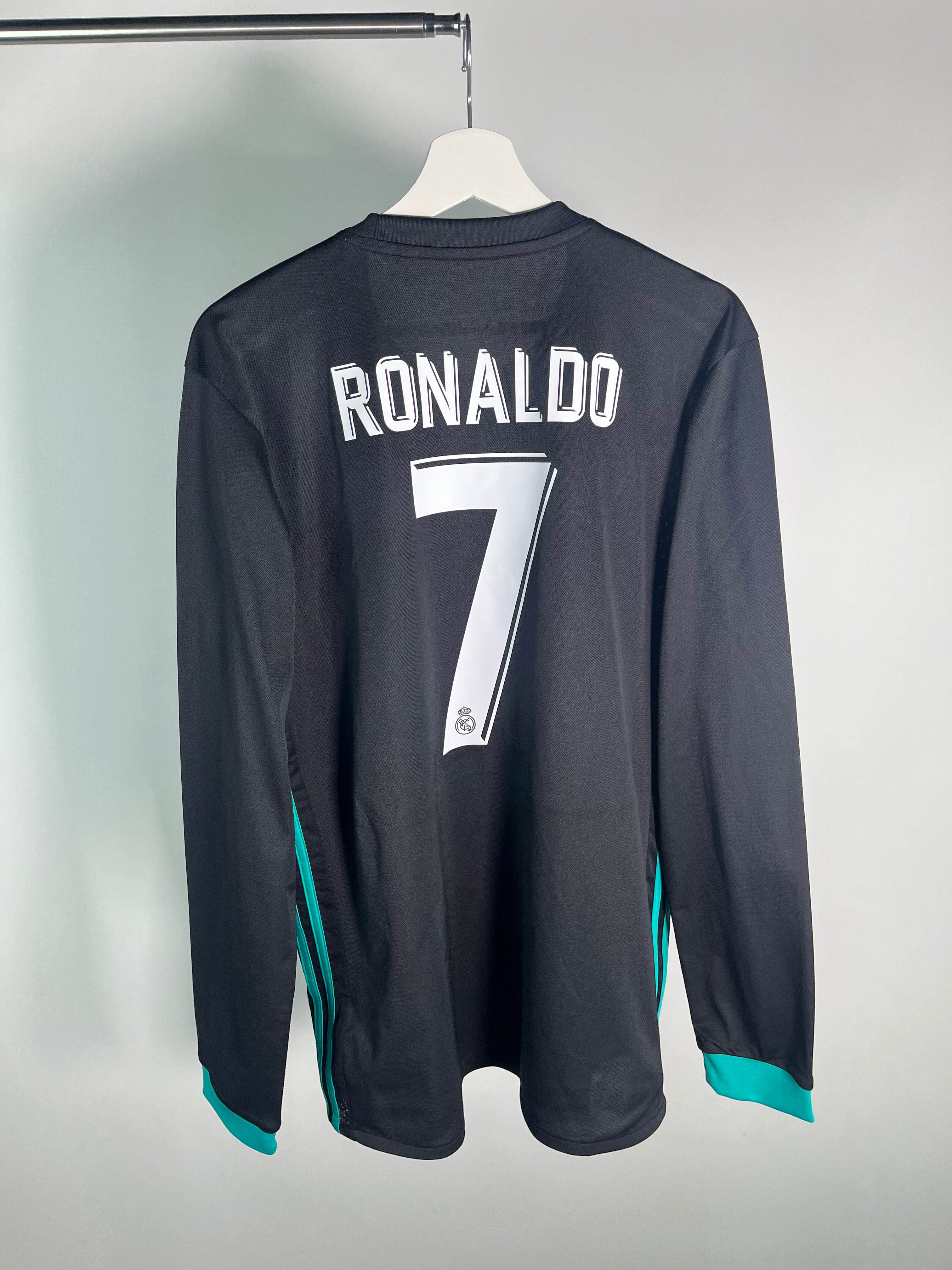 Jerseys Real Madrid Visita 2017 2018 Manga Larga Cristiano Ronaldo (L)