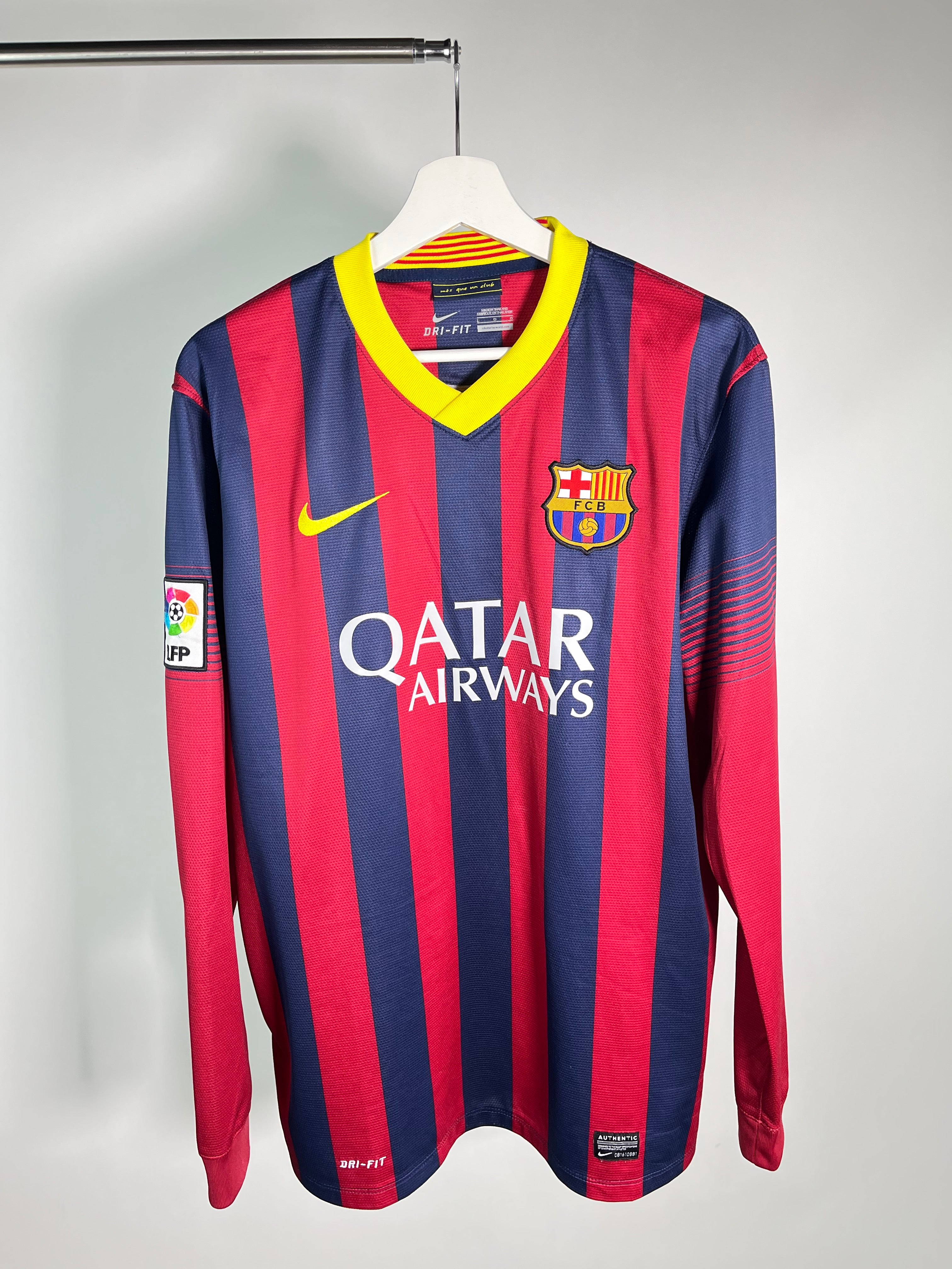 Jersey Barcelona 2013 2014 Manga Larga Lionel Messi (L)