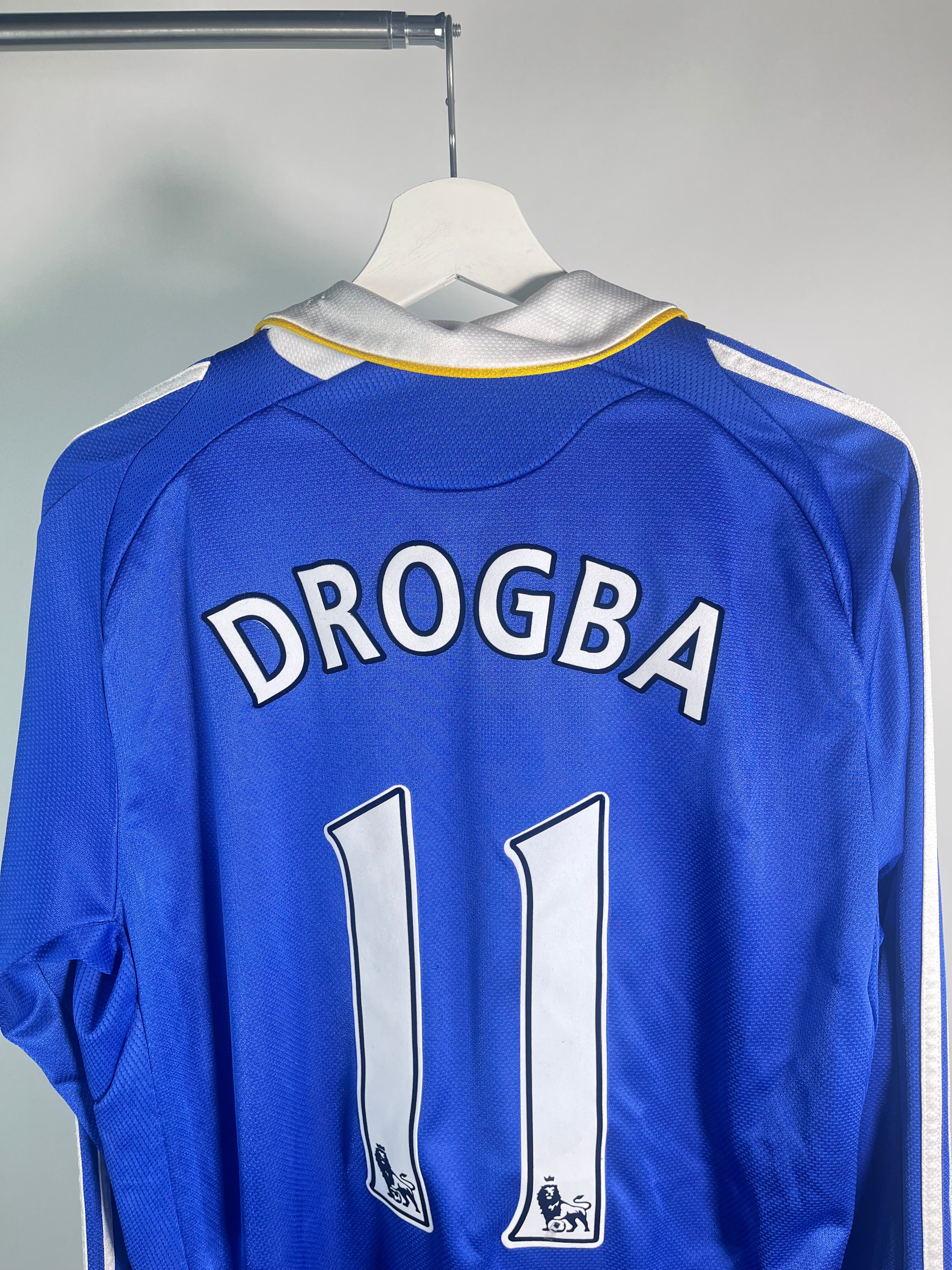 Jersey Chelsea Local 2008 2009 Manga Larga Didier Drogba (M)
