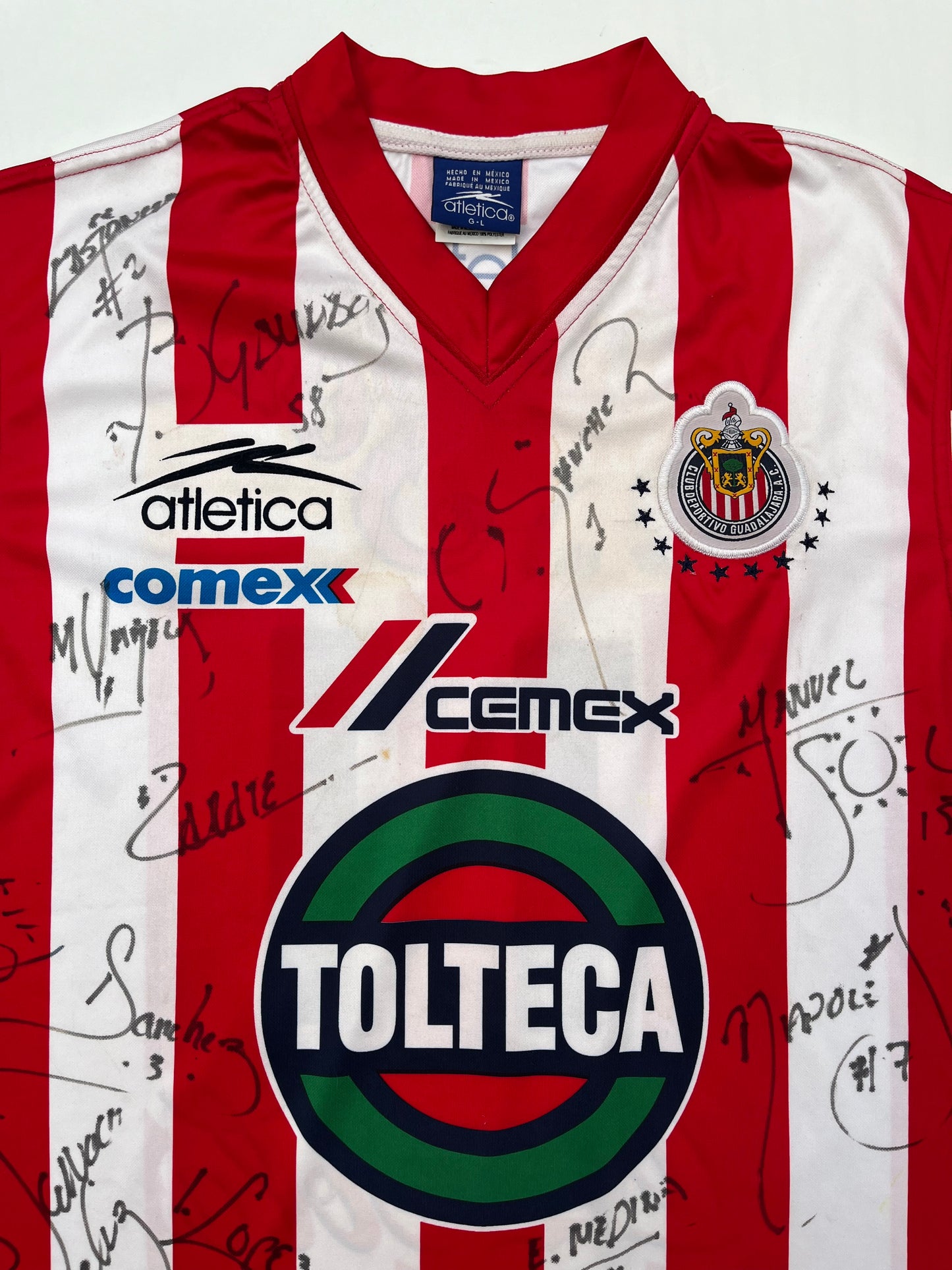 Jersey Chivas Local 2001 2002 Utilería Ramón Morales Autografiado (L)