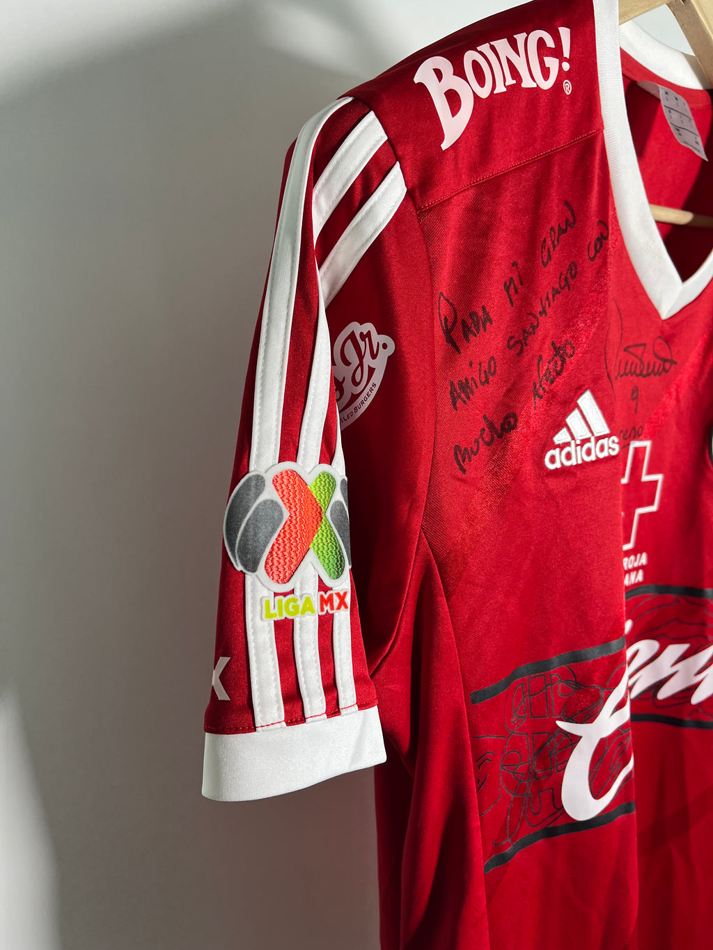 Jersey Xolos Local 2015 2016 Match Worn Autografiado Alfredo Moreno (L)