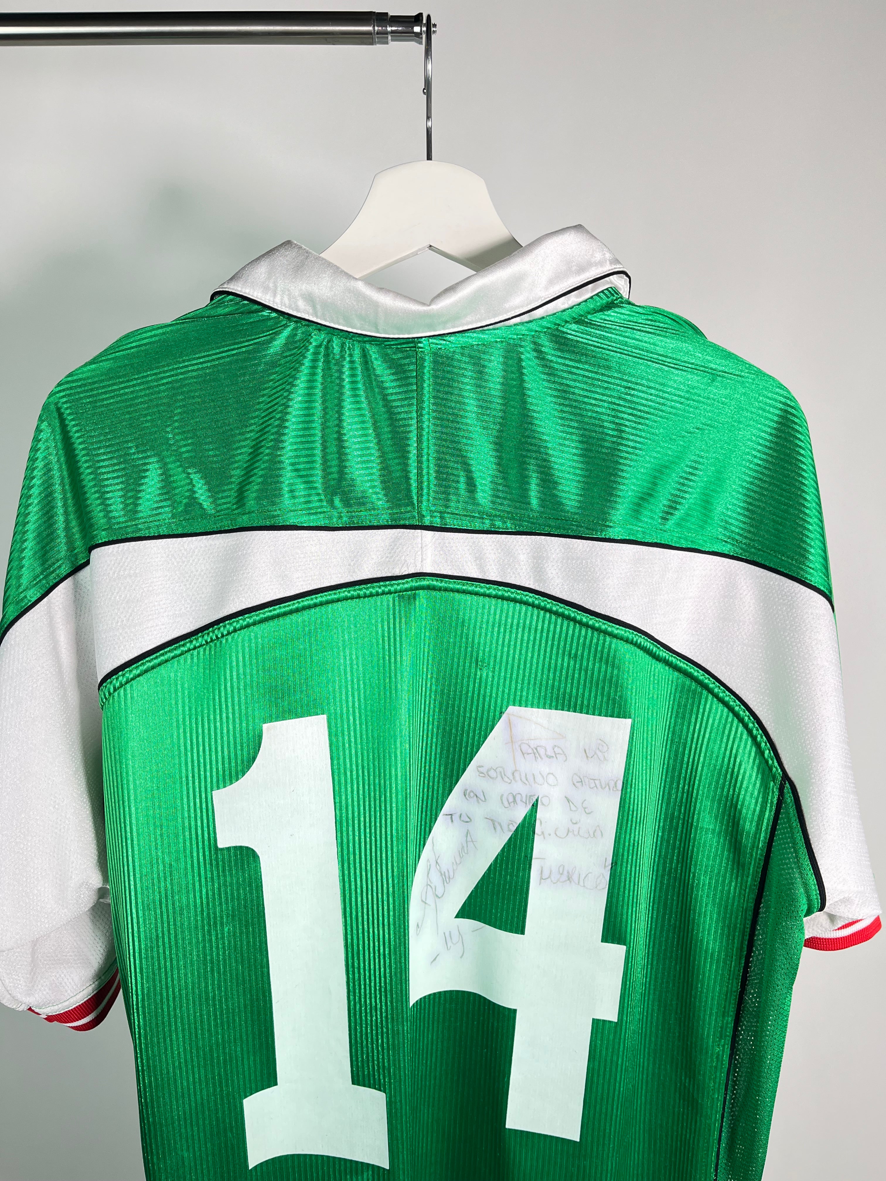 Jersey México Local 2000 2001 Match Worn Autografiada Germán Villa (L)