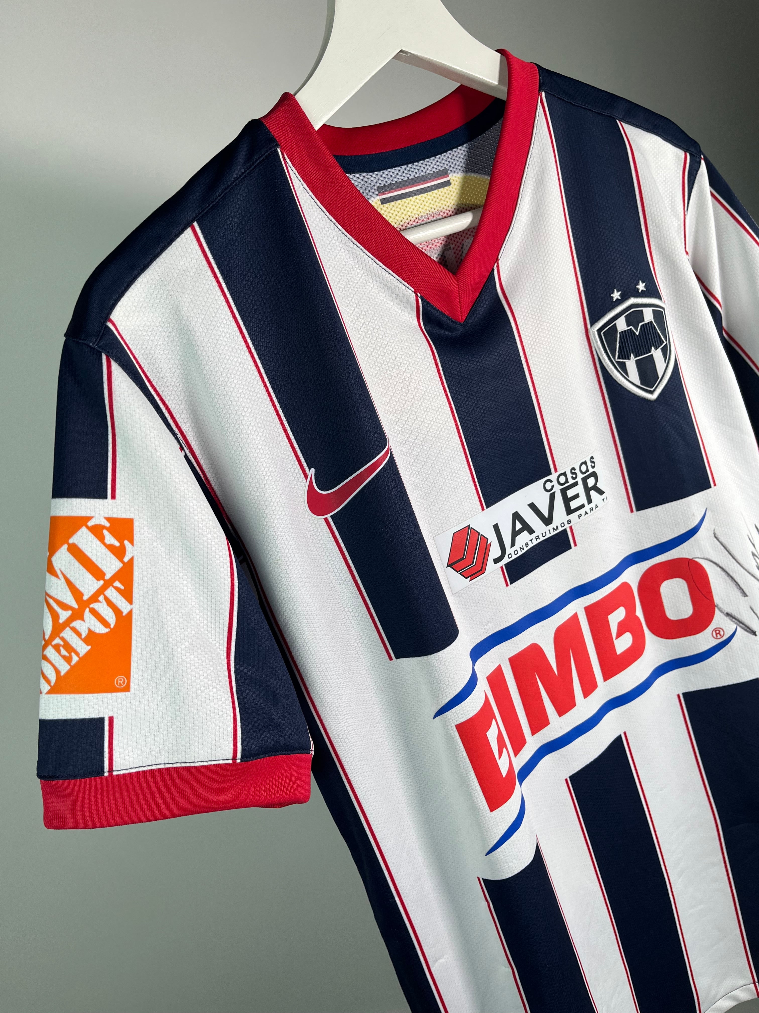 Jersey Rayados Monterrey Local 2009 2010 Utilería Autografiado Aldo De Nigris (M)