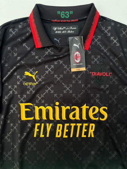 Jersey AC Milan Cuarta 2024 2025 OFF White Santiago Giménez (L)