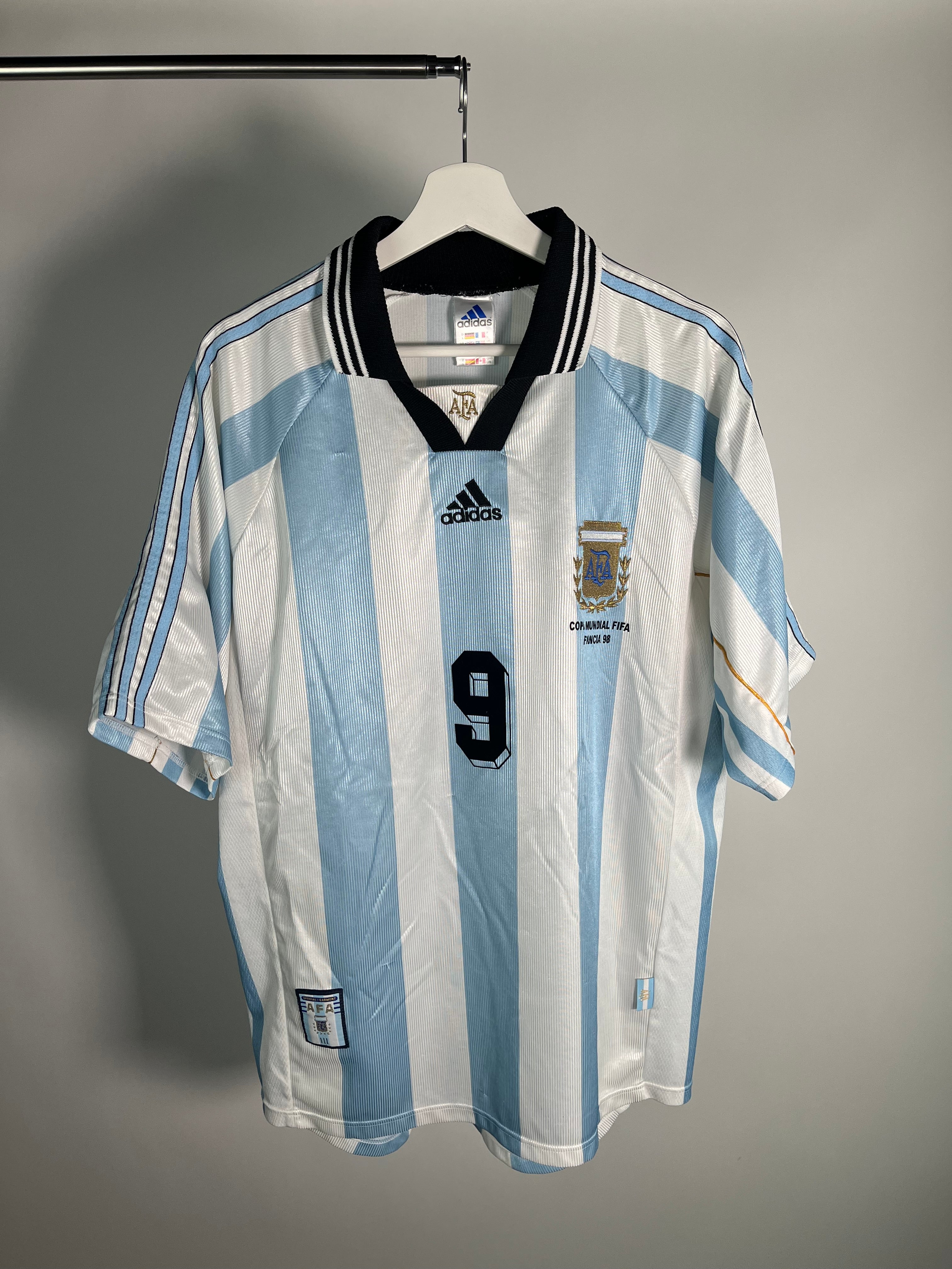 Jersey Argentina 1998 1999 *Mundial Francia* Gabriel Batistuta (L)