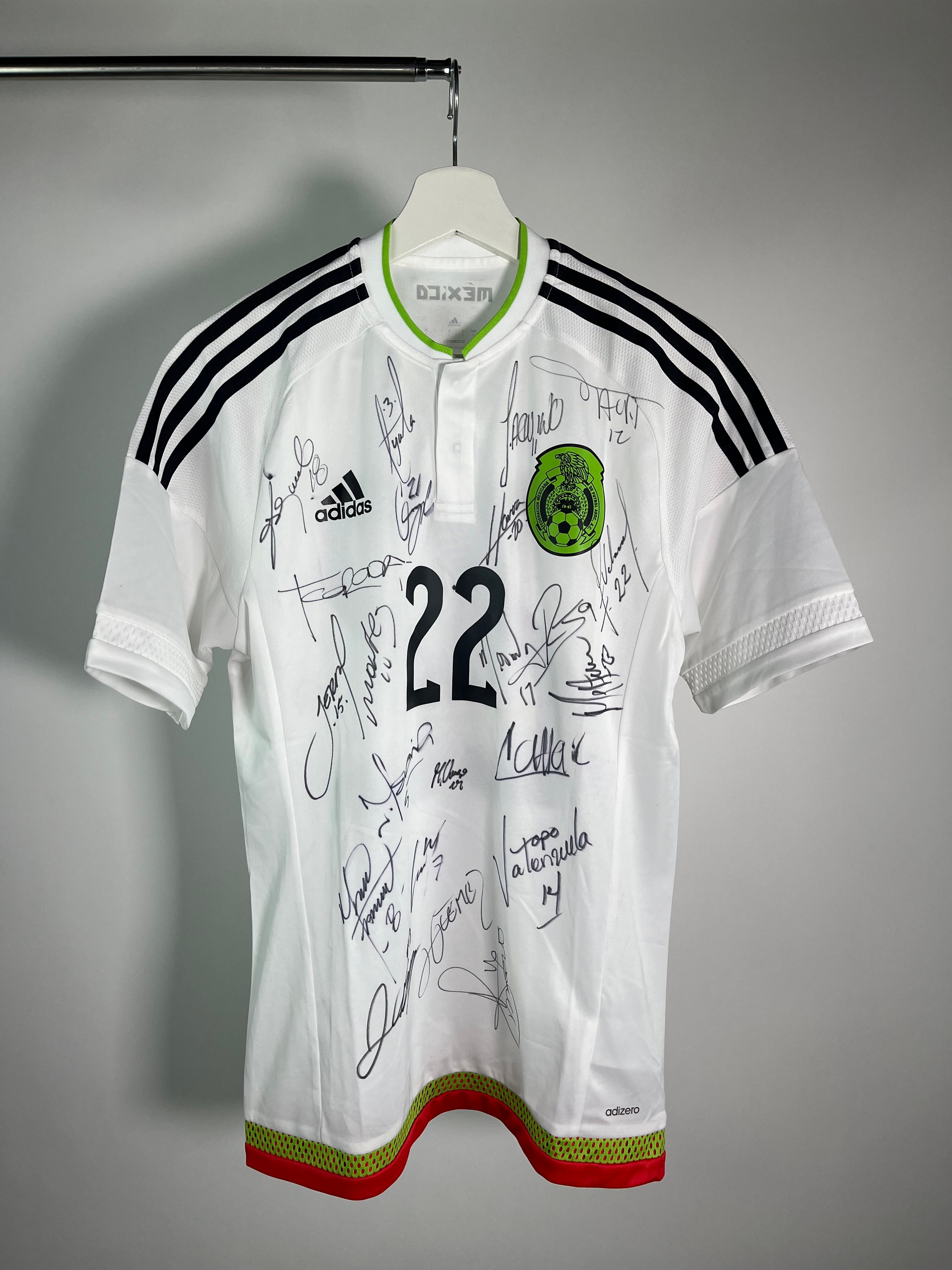 Jersey México Visita 2015 2017 Match Worn Efraín Chispa Velarde Autografiado Plantilla M)