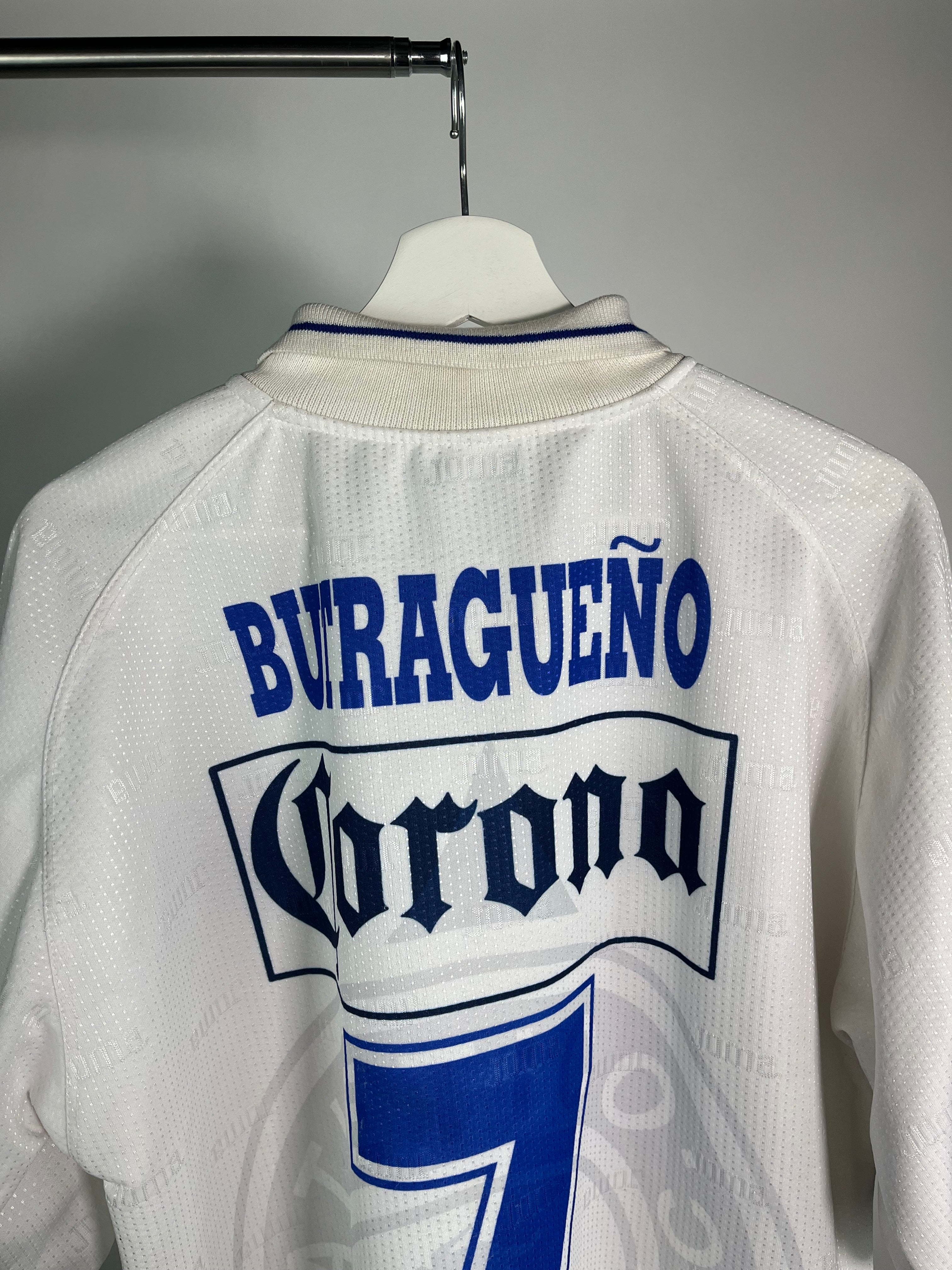 Jersey Celaya Local 1998 *Match Detail Partido Homenaje vs Tigres* Utileria Autografiado Emilio Butragueño (L)