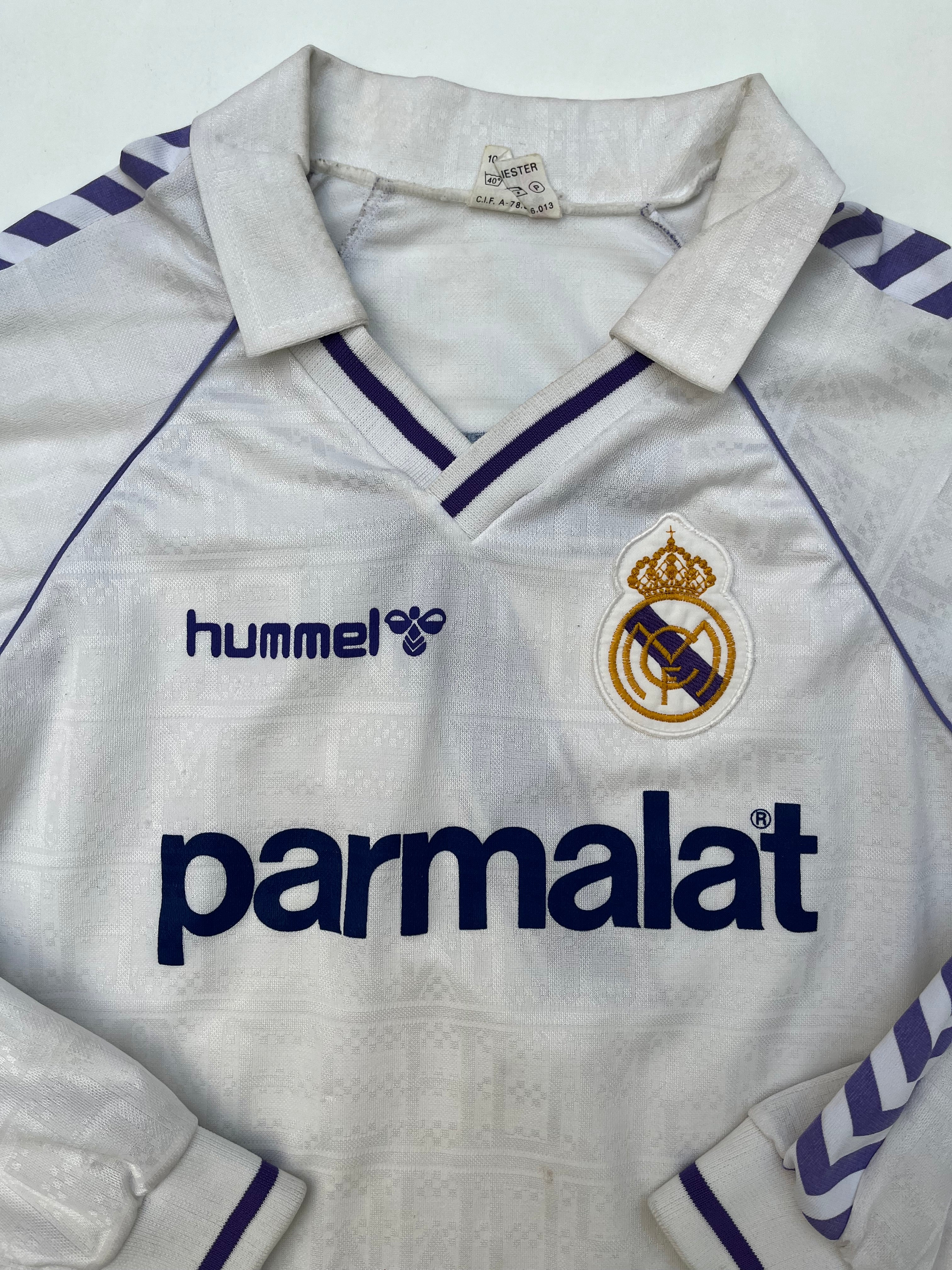 Jersey Real Madrid Local 1988 1989 Manga Larga Emilio Butragueño (L)