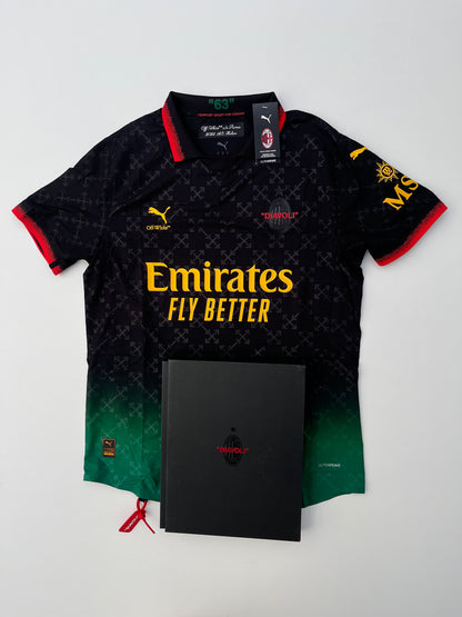 Jersey AC Milan Cuarta 2024 2025 OFF White Versión Jugador Con Caja Santiago Giménez (L)