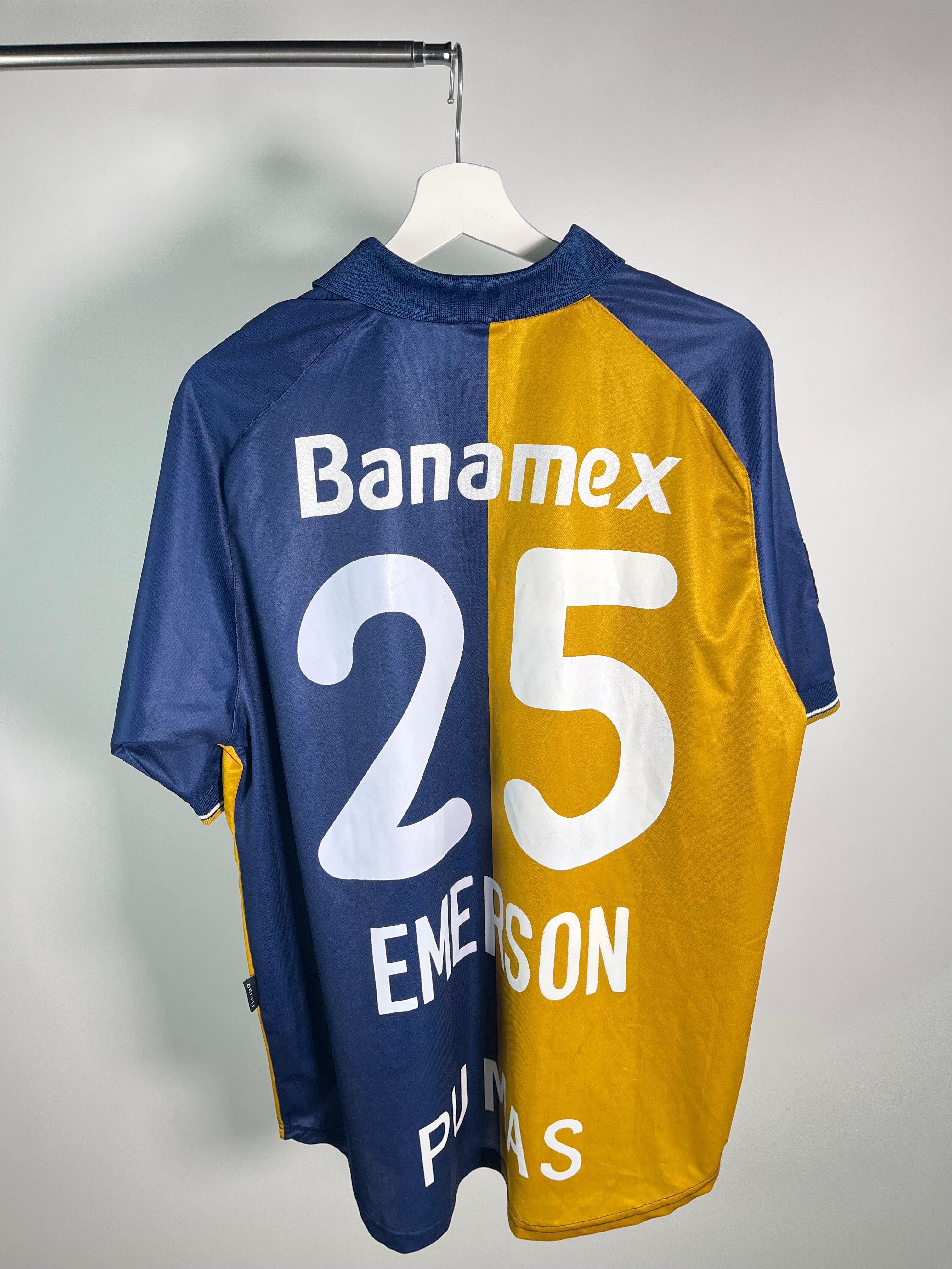 Jersey Pumas Local 2001 2002 Match Worn Emerson Dos Santos (L)